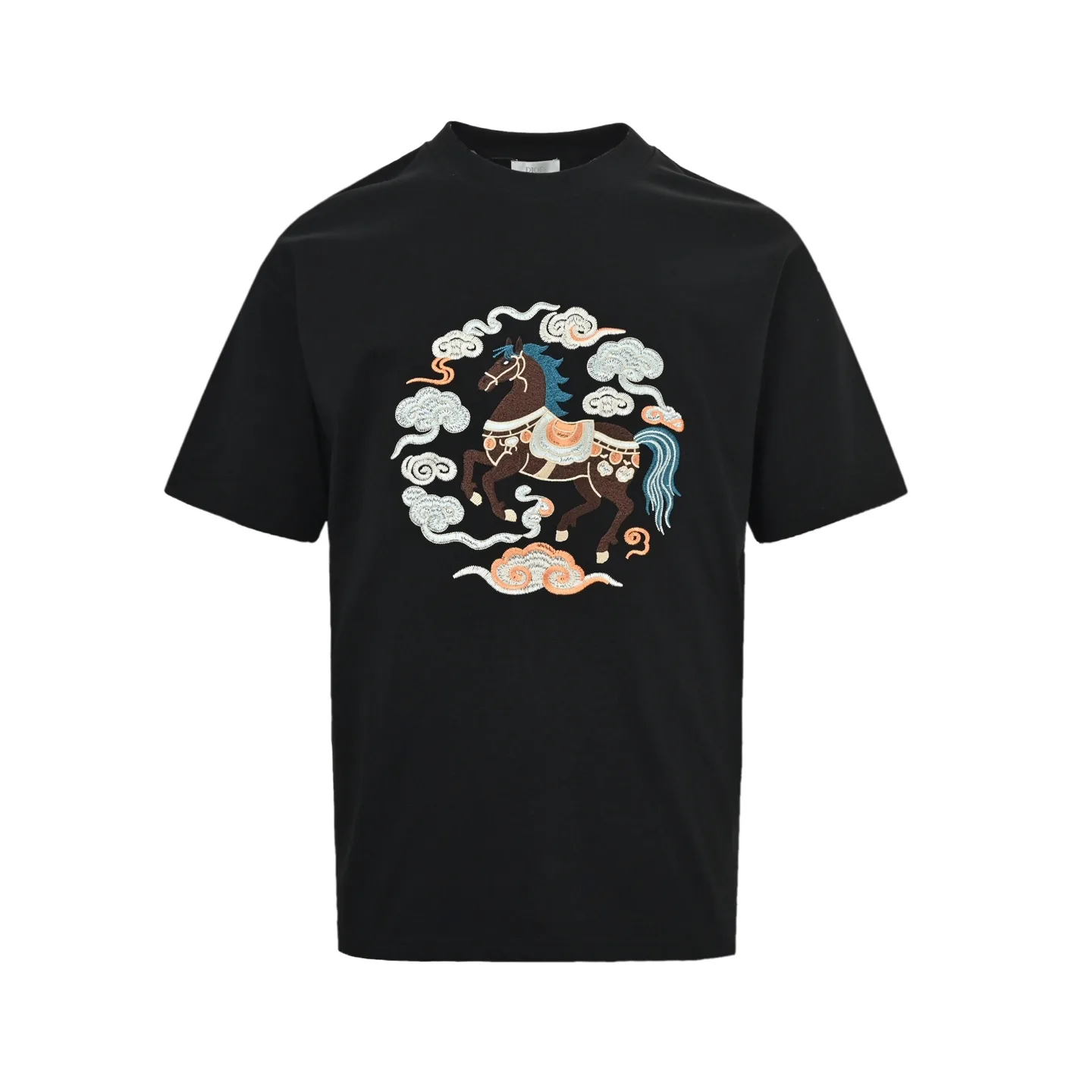 Lunar New Year Horse Embroidery T-Shirt D21012620