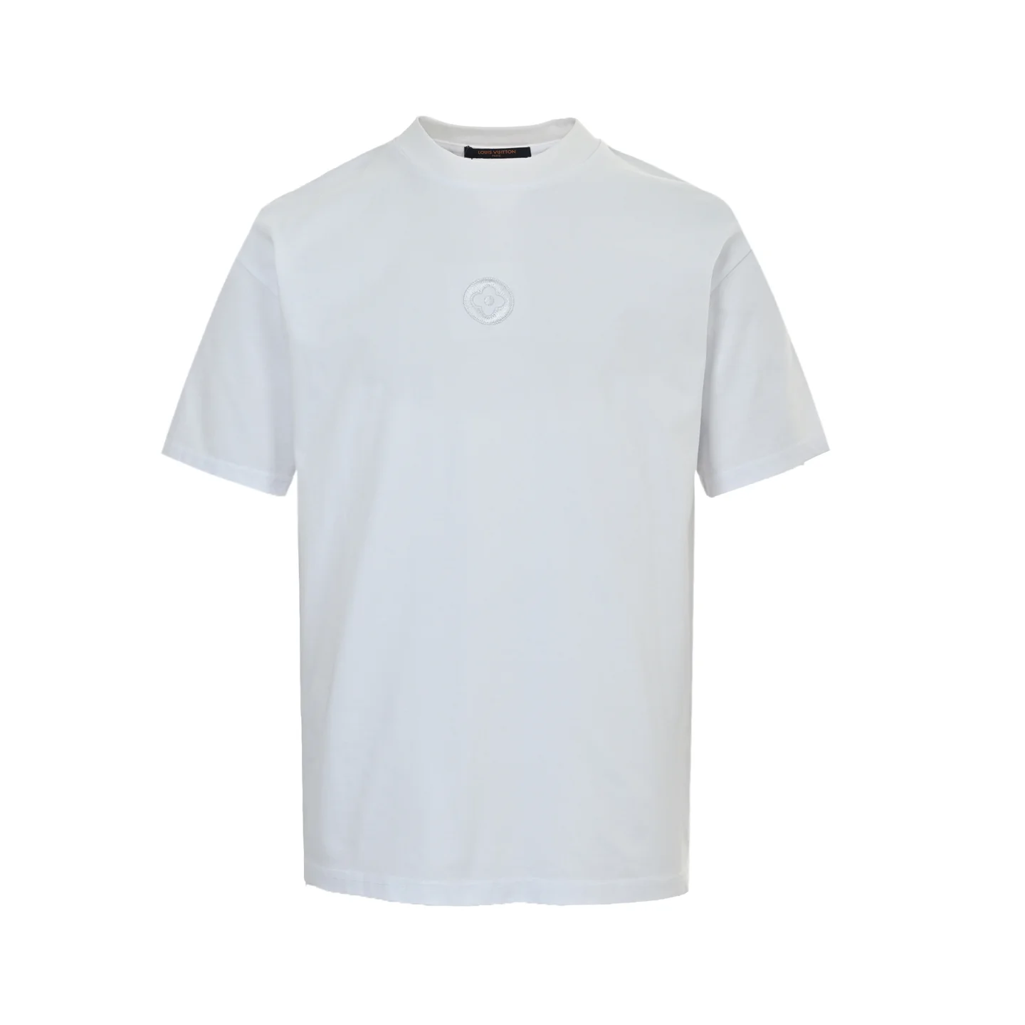 Embroidered Monogram Flower Cotton T-Shirt D21012621