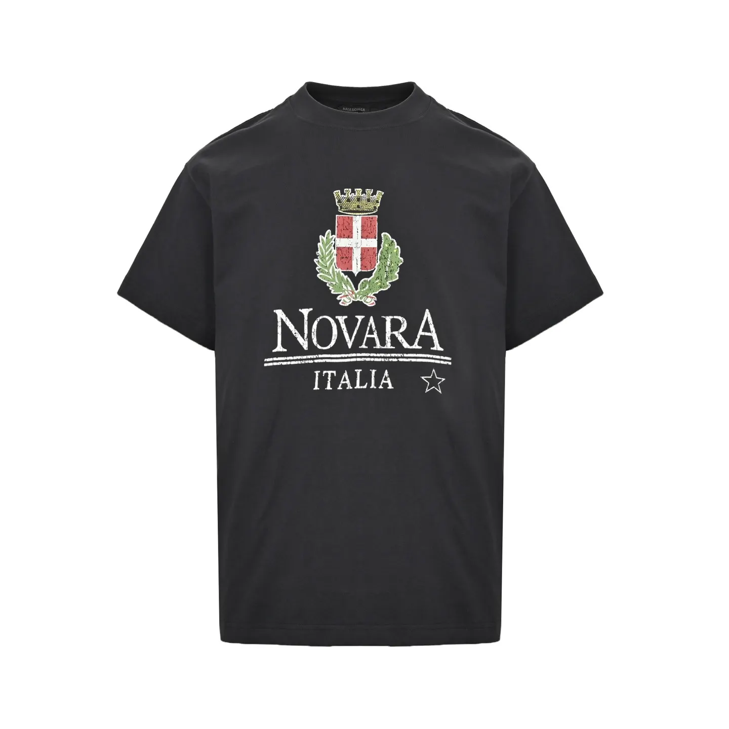 Novara Distressed Logo Print T-Shirt D22012642