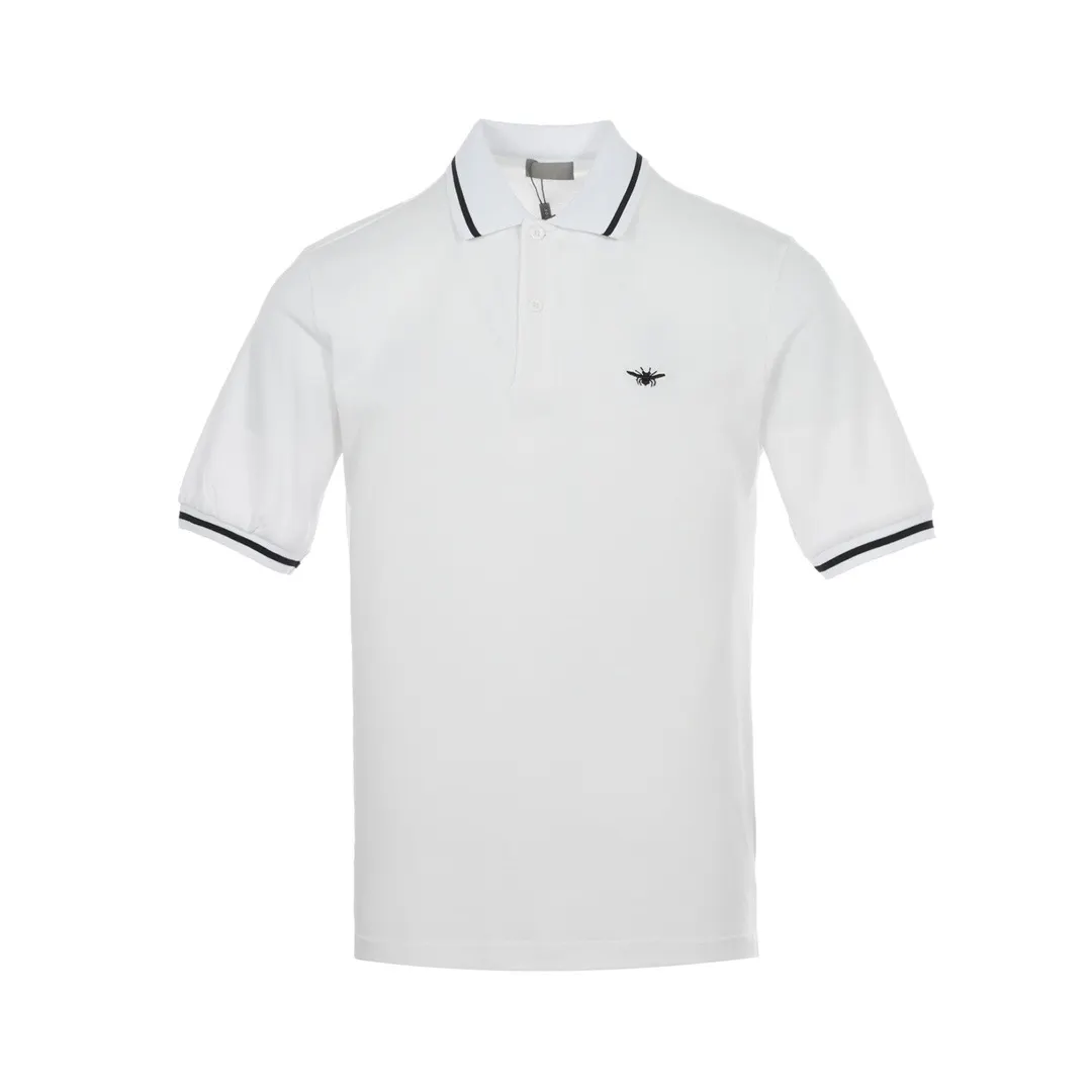Bee-Embroidered Cotton-Pique Polo Shirt D22012640