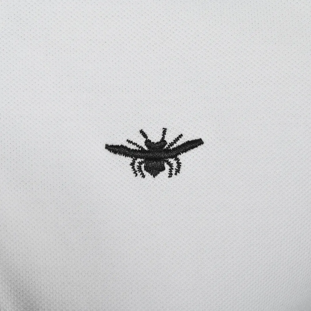 Bee-Embroidered Cotton-Pique Polo Shirt D22012640 — view 6