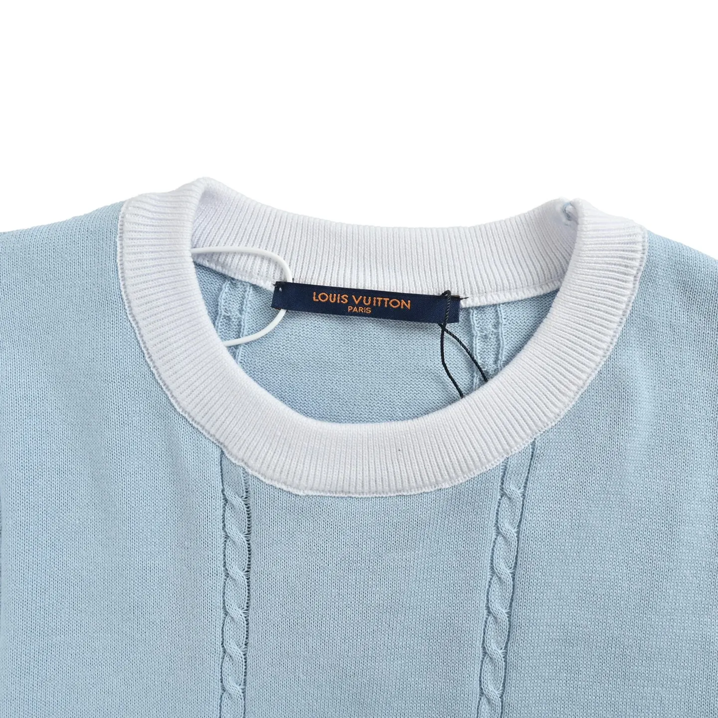 Embroidered Logo Knit Short-Sleeve Sweater D22012627 — view 4