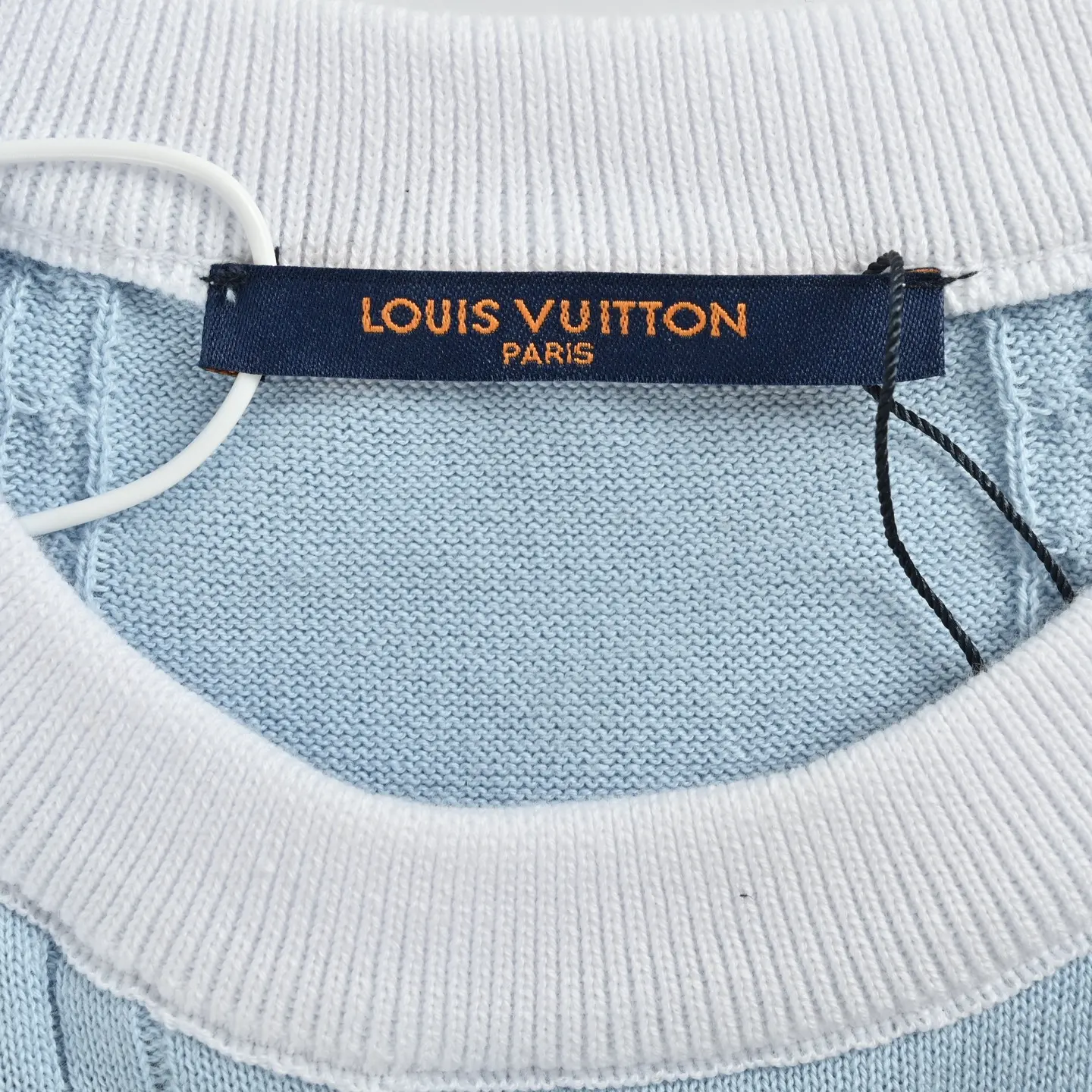 Embroidered Logo Knit Short-Sleeve Sweater D22012627 — view 5