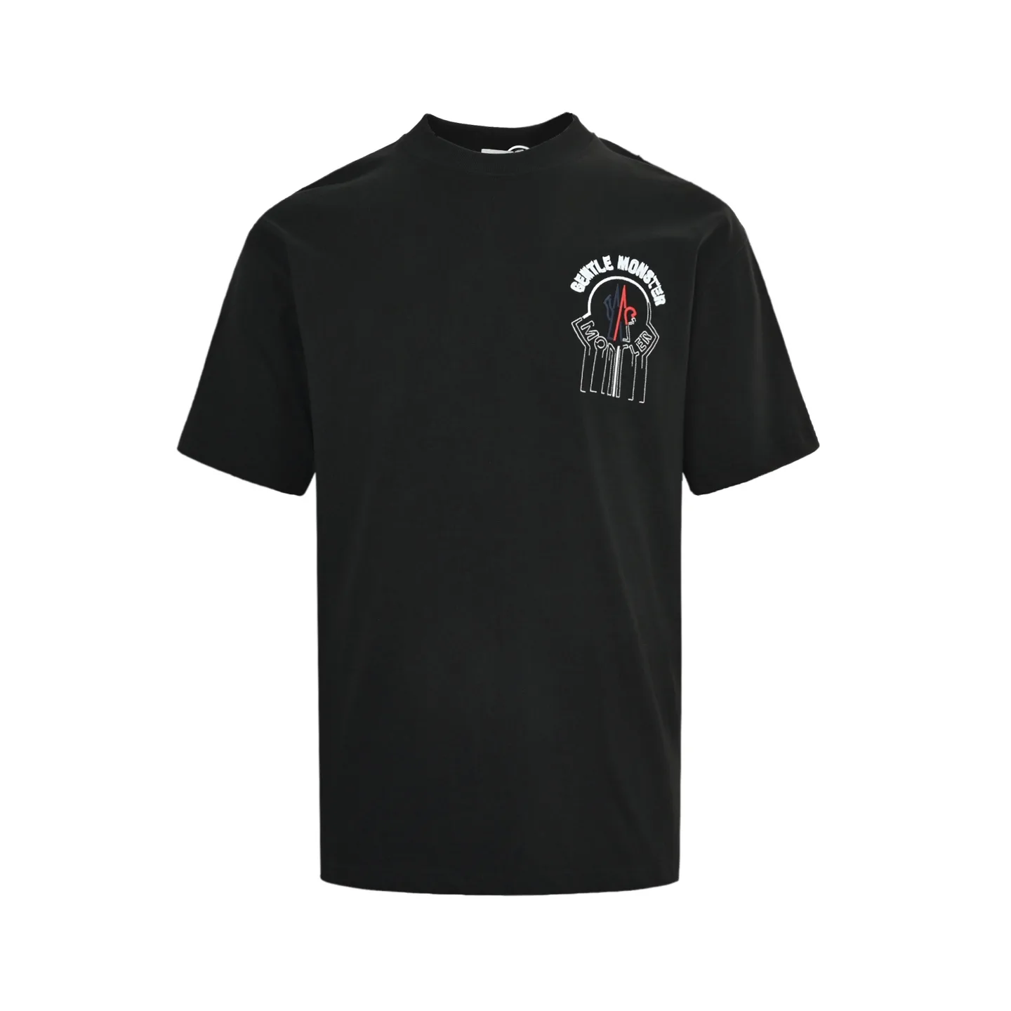 Moncler + Gentle Monster Logo-Embroidered Cotton T-Shirt D22012629