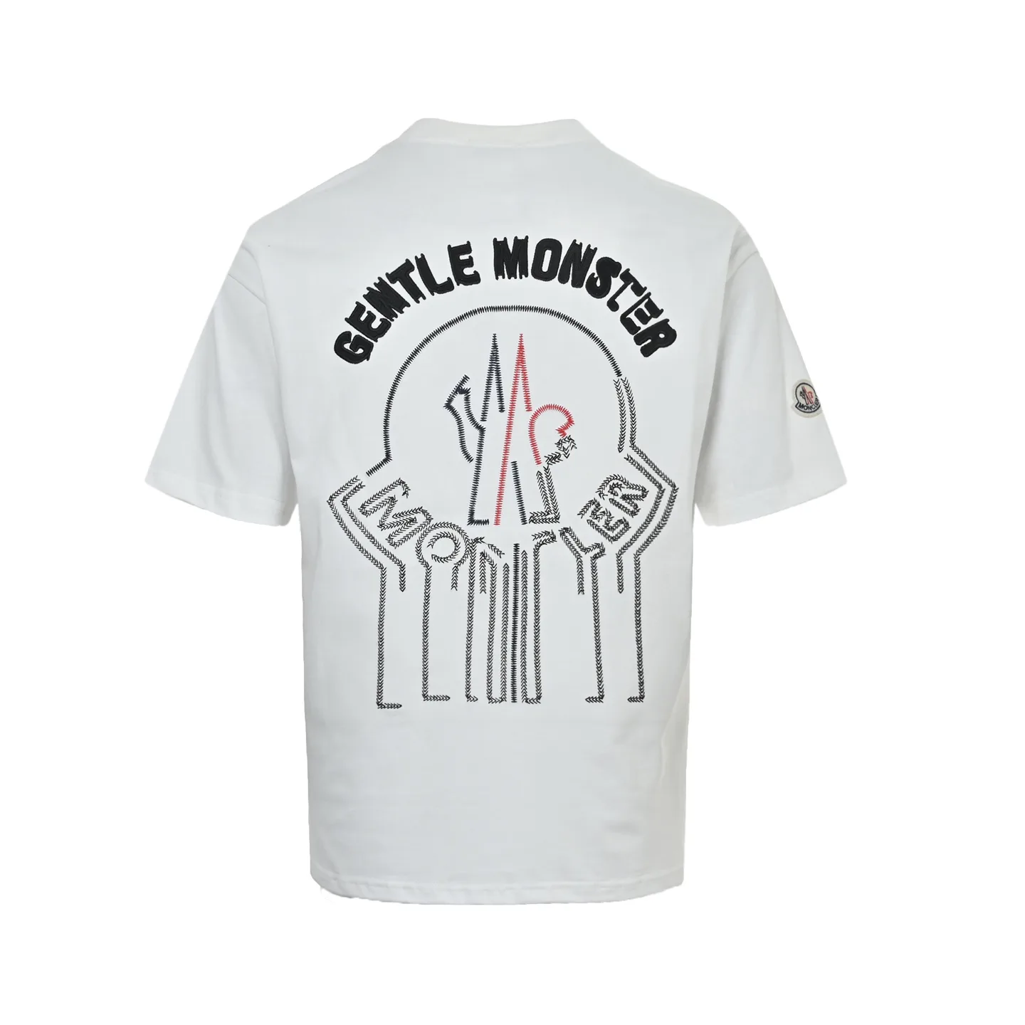 Moncler + Gentle Monster Logo Embroidered T-Shirt D22012628 — view 3