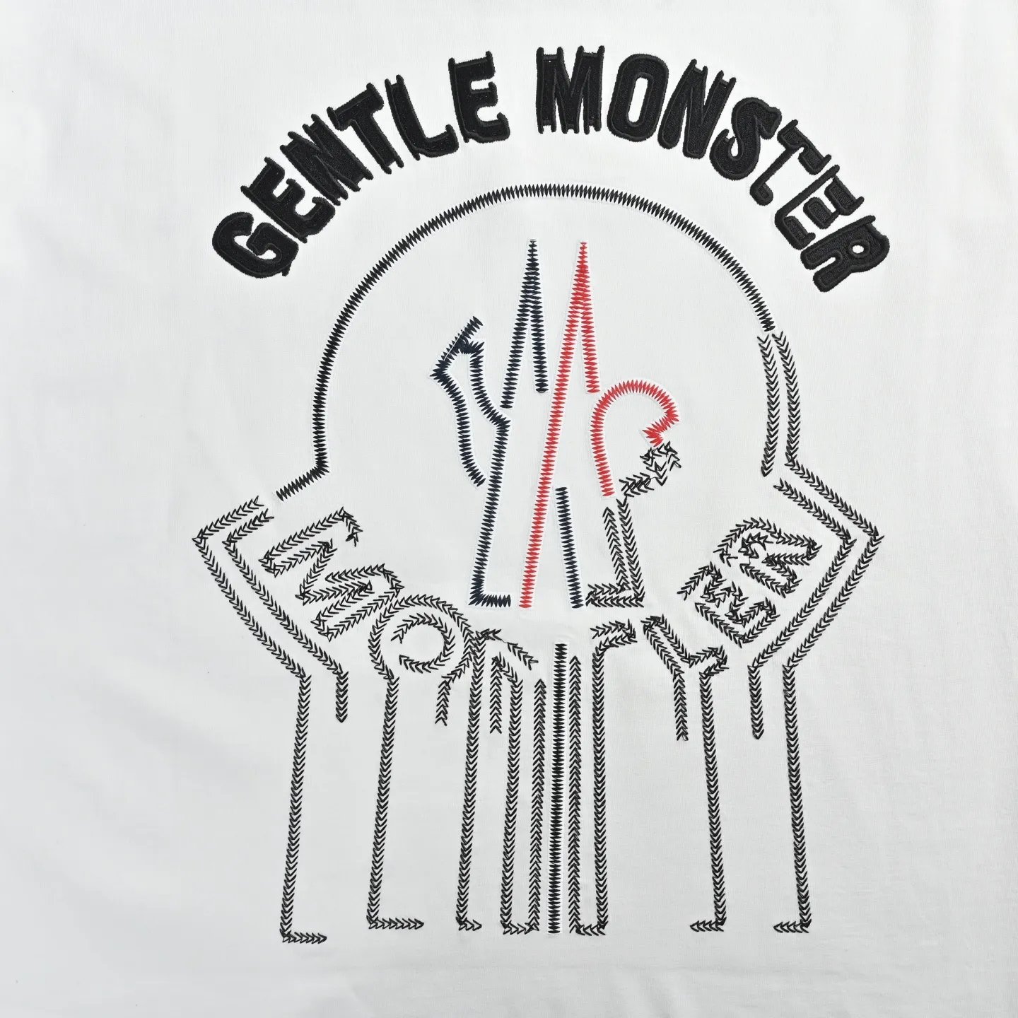 Moncler + Gentle Monster Logo Embroidered T-Shirt D22012628 — view 7