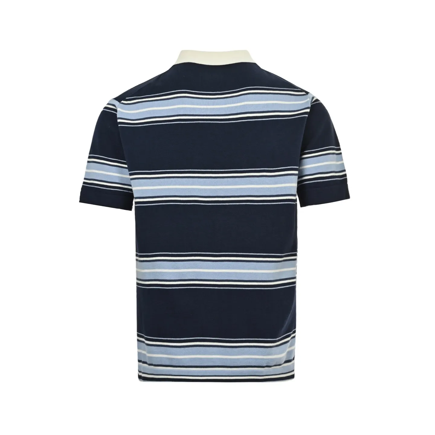 Lily of the Valley Embroidered Striped Knit Polo Shirt D24512625 — view 3