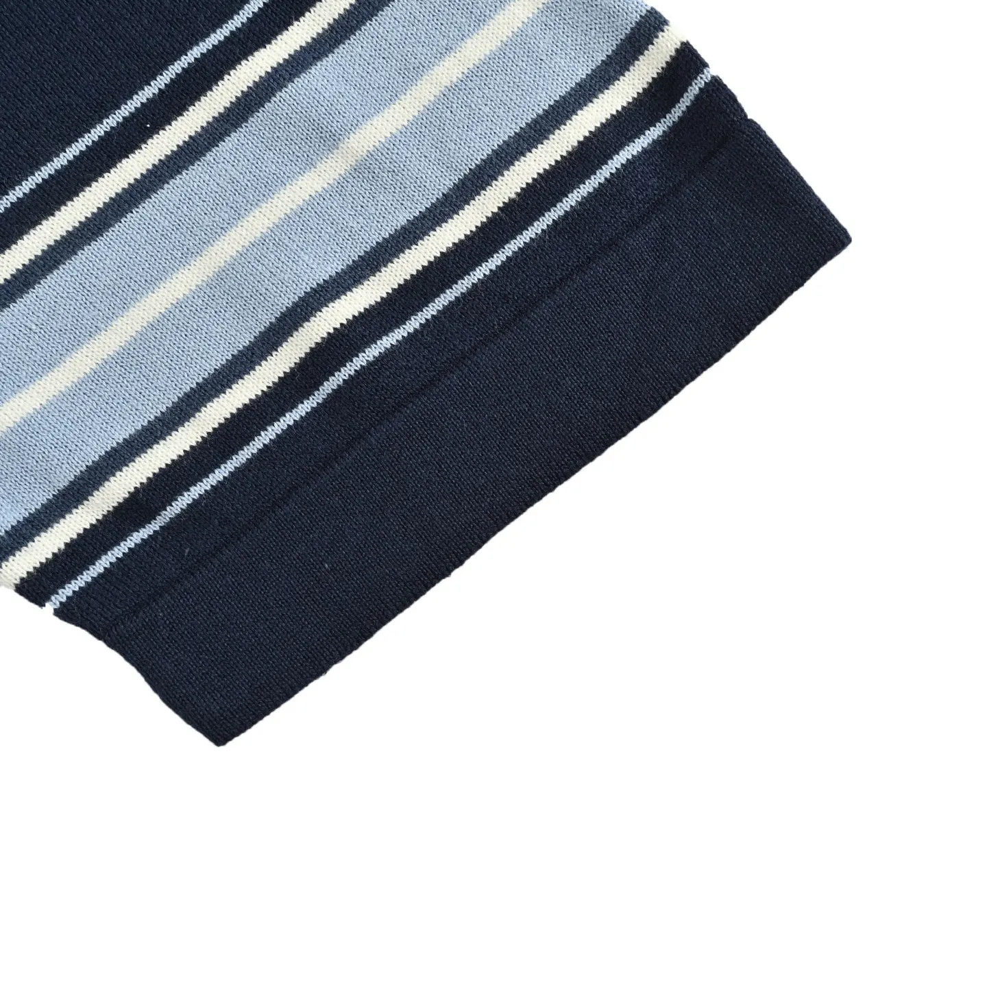 Lily of the Valley Embroidered Striped Knit Polo Shirt D24512625 — view 9