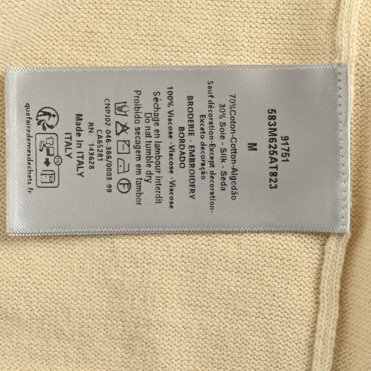 Dior and Hylton Nel Embroidered Knit T-Shirt D25012623 — view 6