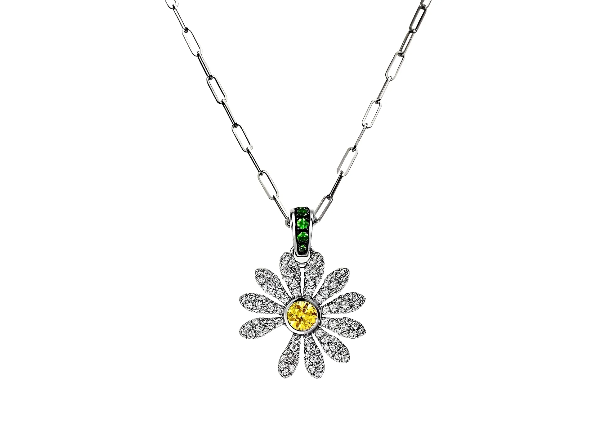 Jacob & Co. x PEACEMINUSONE Daisy Pendant Necklace (Sterling Silver) D27517028