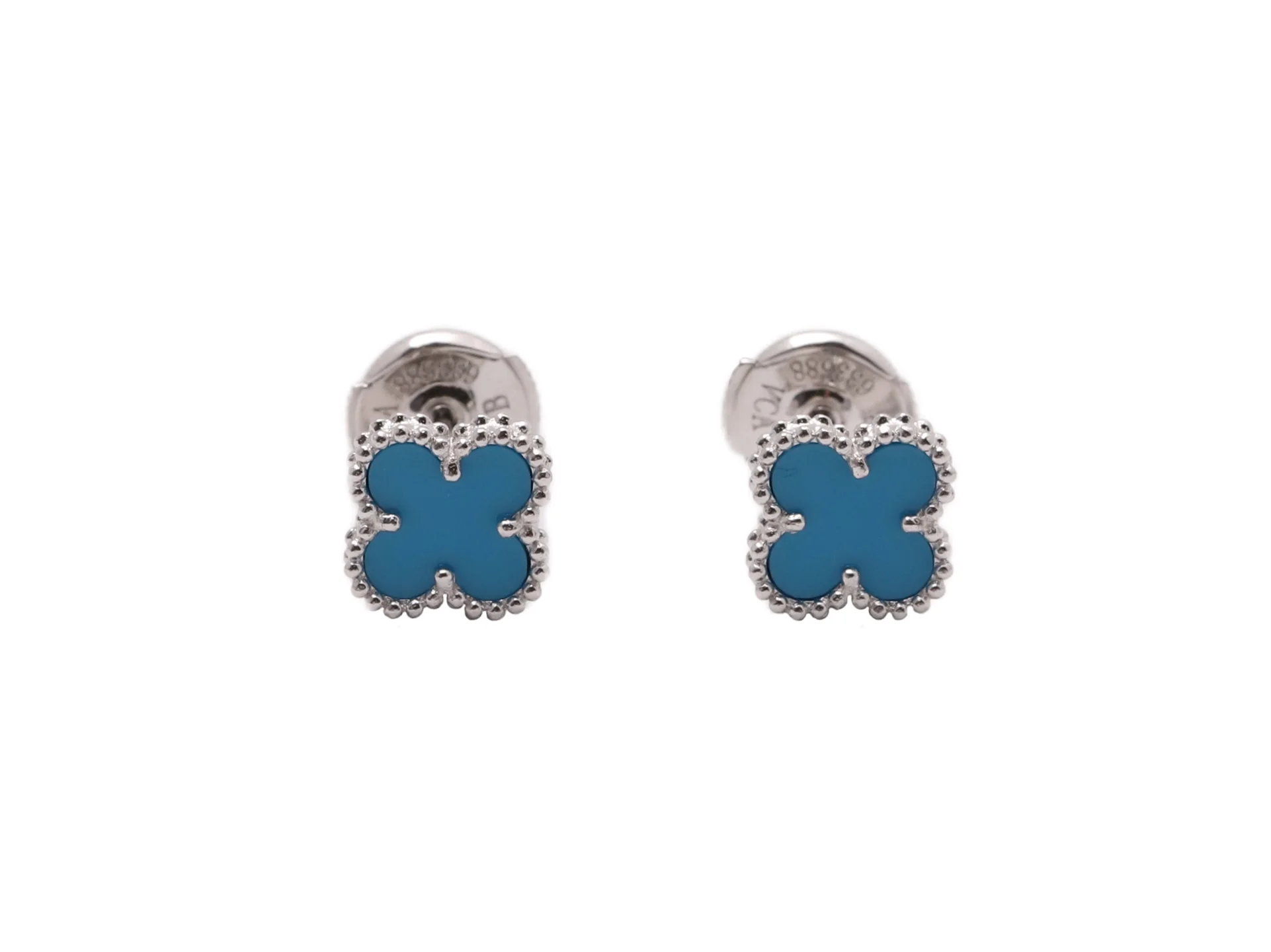 Sweet Alhambra Turquoise Stud Earrings (Sterling Silver) D17516940