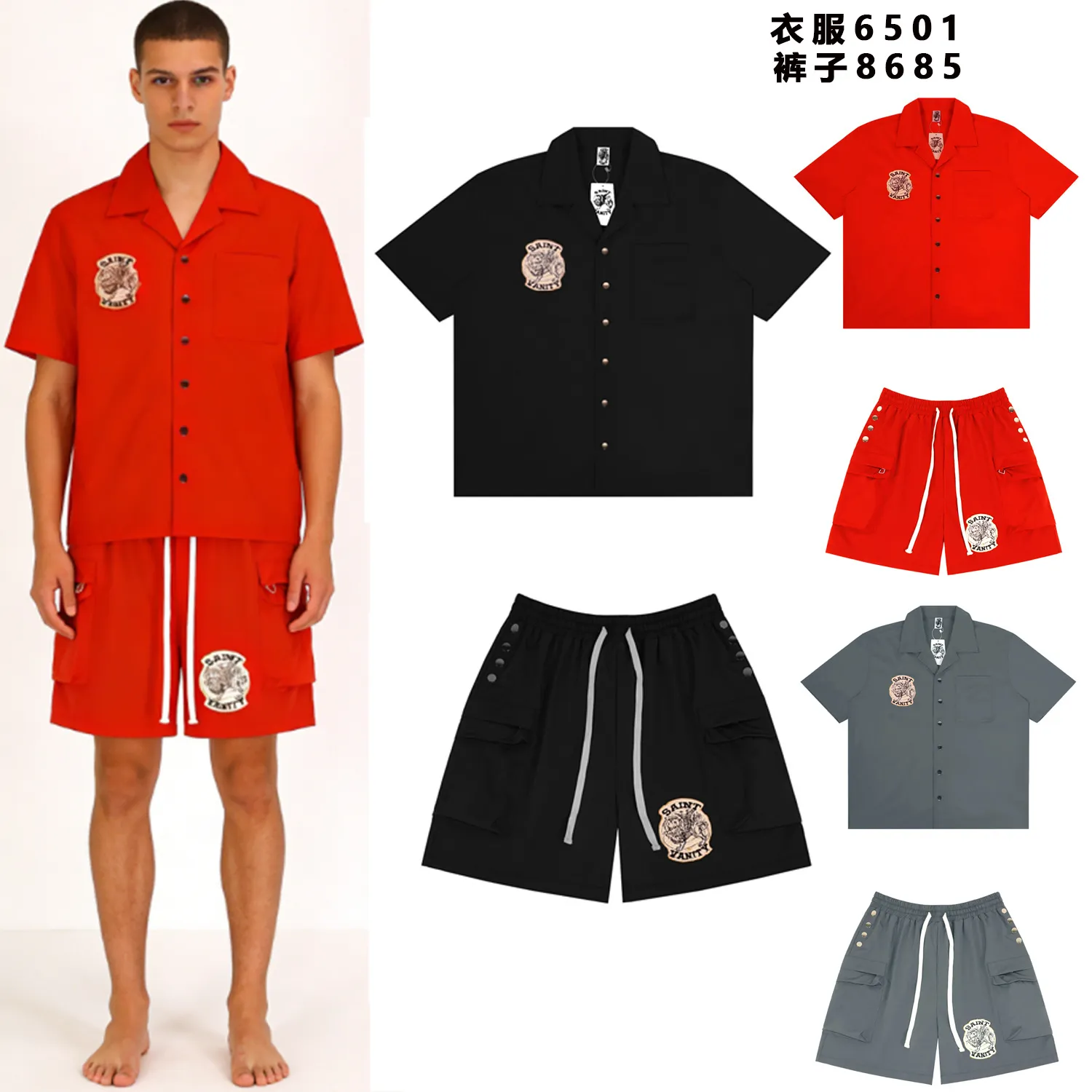 Embroidered Woven Utility Shirt D9011743