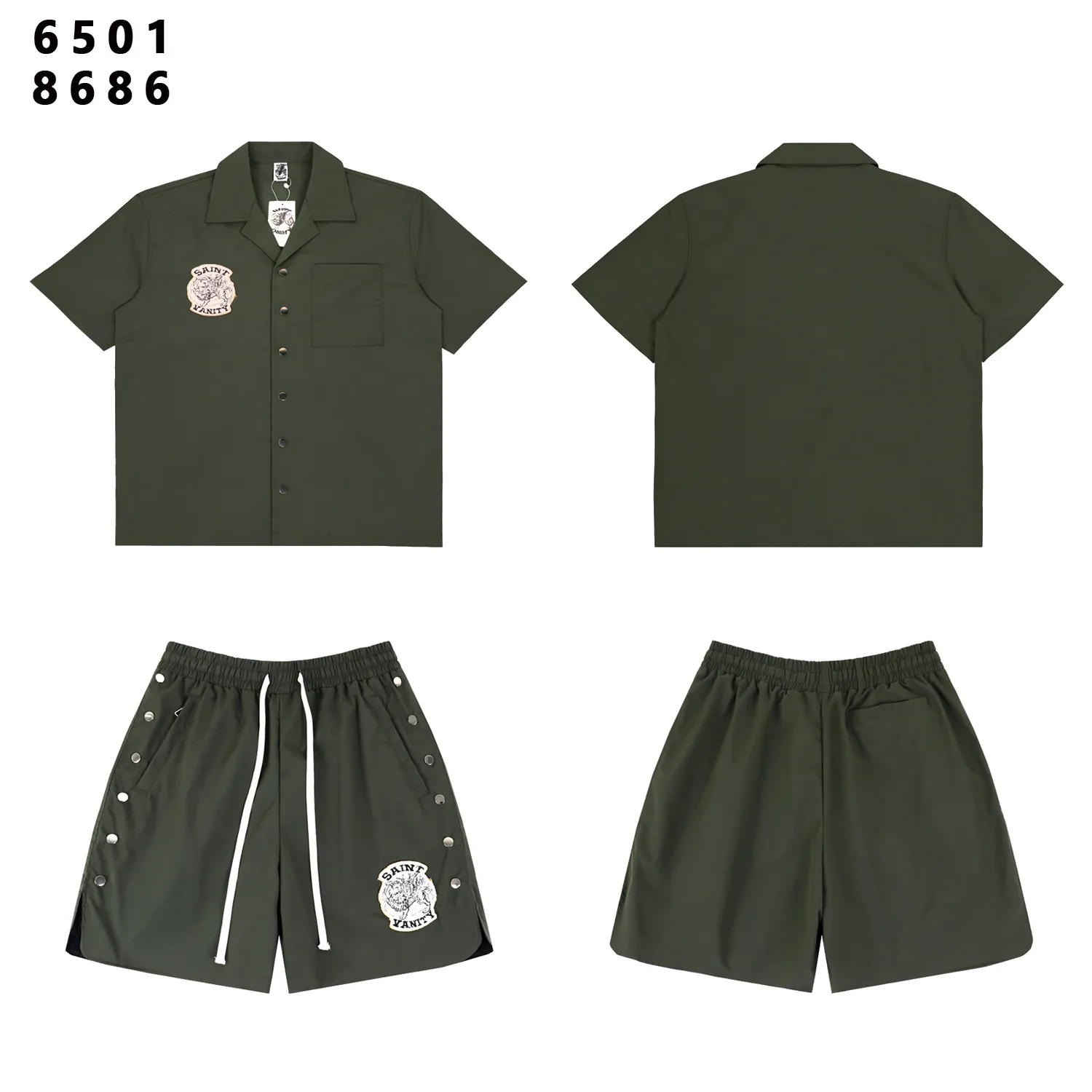 Embroidered Woven Utility Shirt D9011743 — view 3