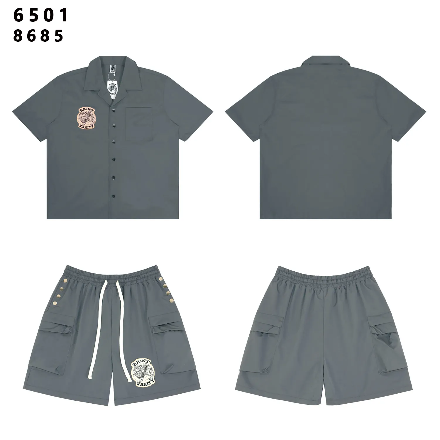 Embroidered Woven Utility Shirt D9011743 — view 5