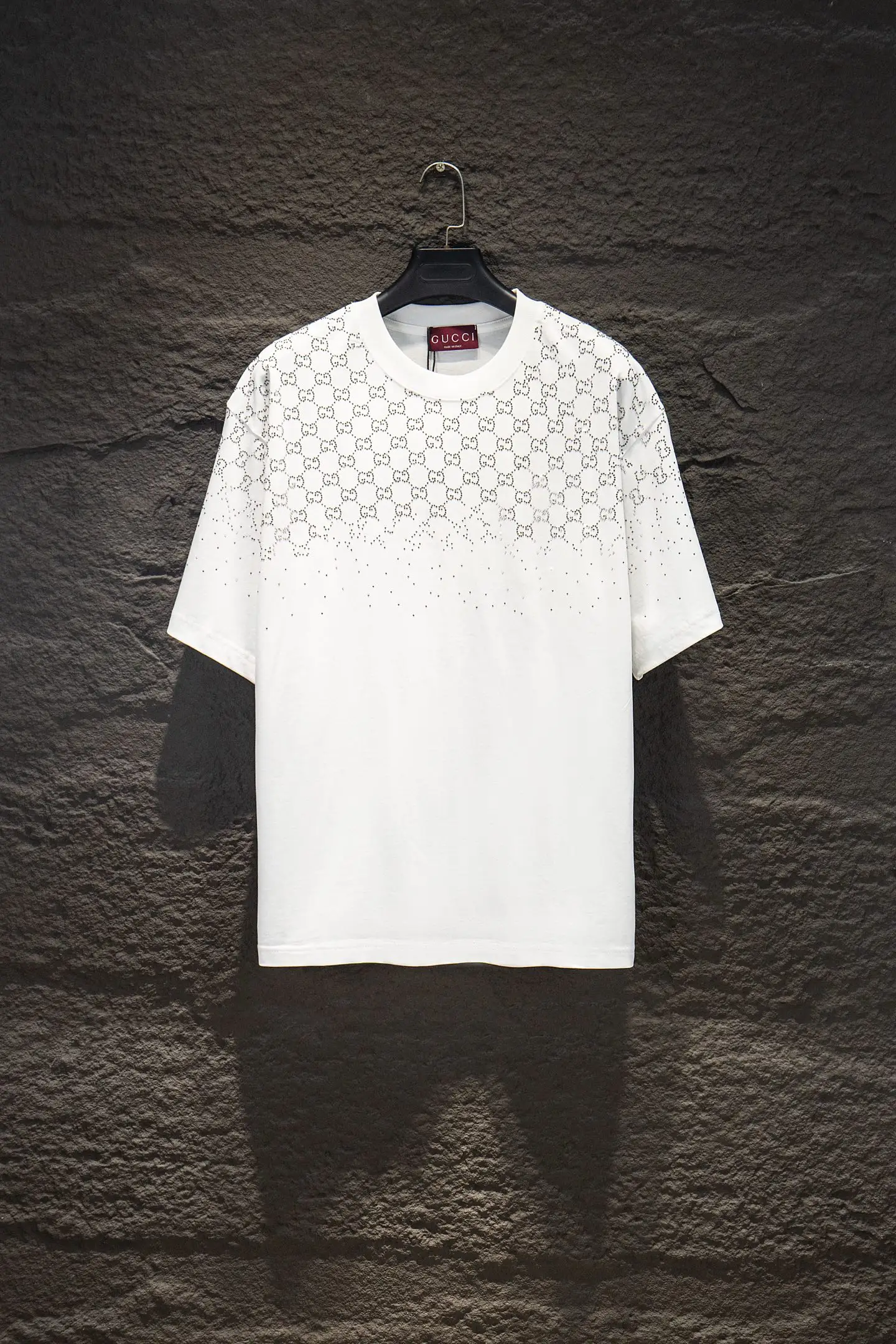 Rhinestone-Embellished GG Monogram Oversized T-Shirt D13015059