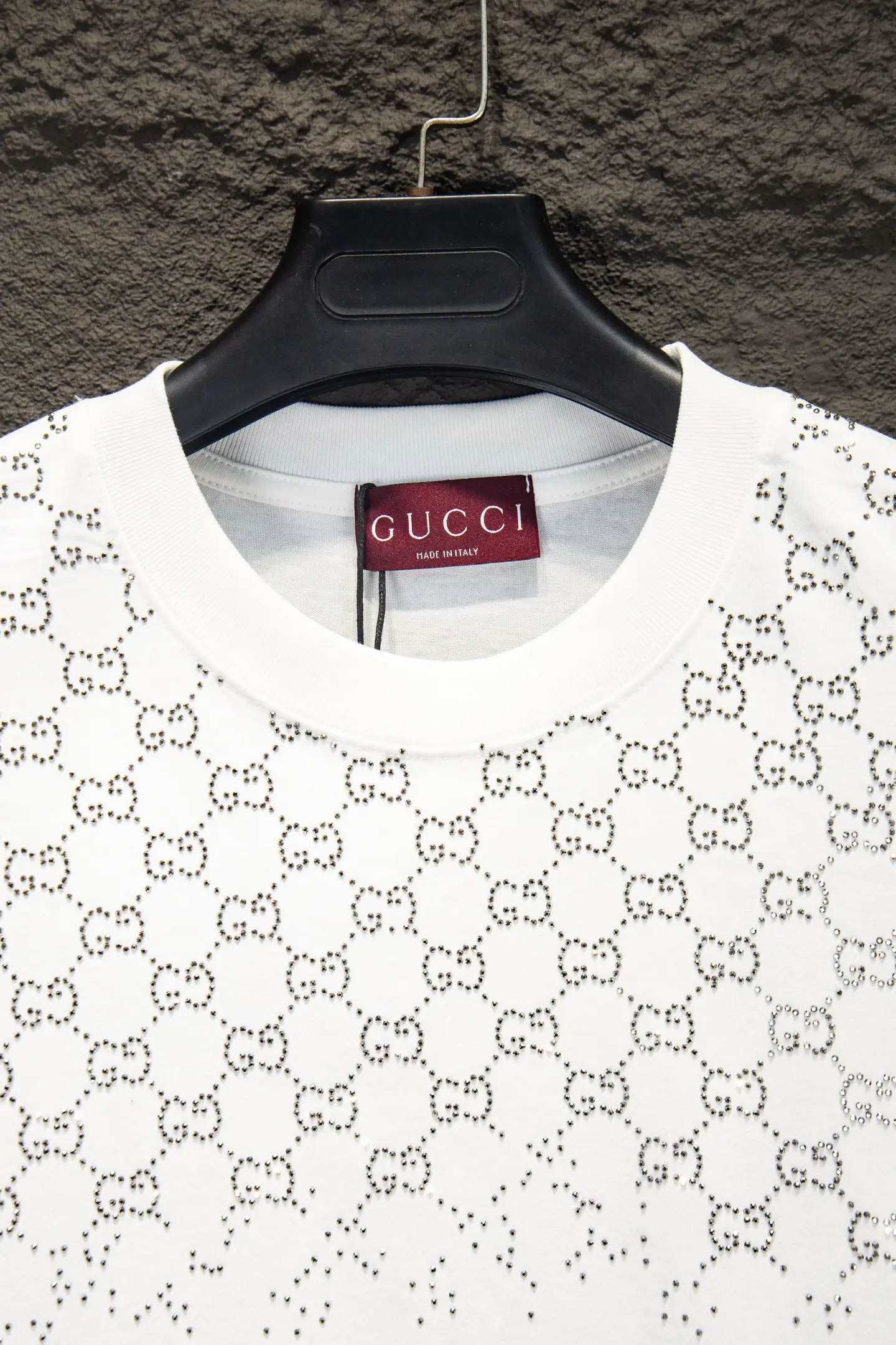 Rhinestone-Embellished GG Monogram Oversized T-Shirt D13015059 — view 4