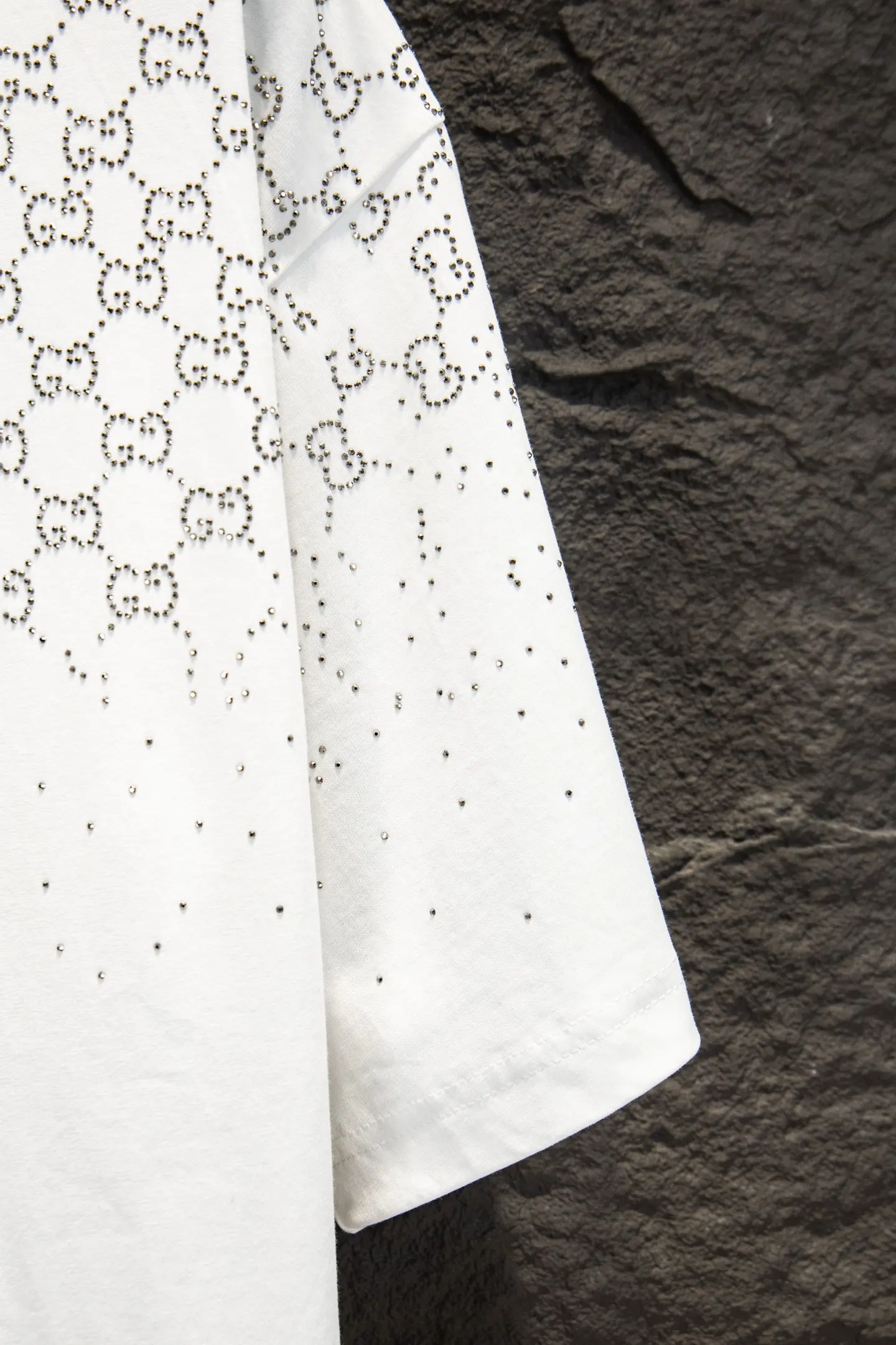 Rhinestone-Embellished GG Monogram Oversized T-Shirt D13015059 — view 6