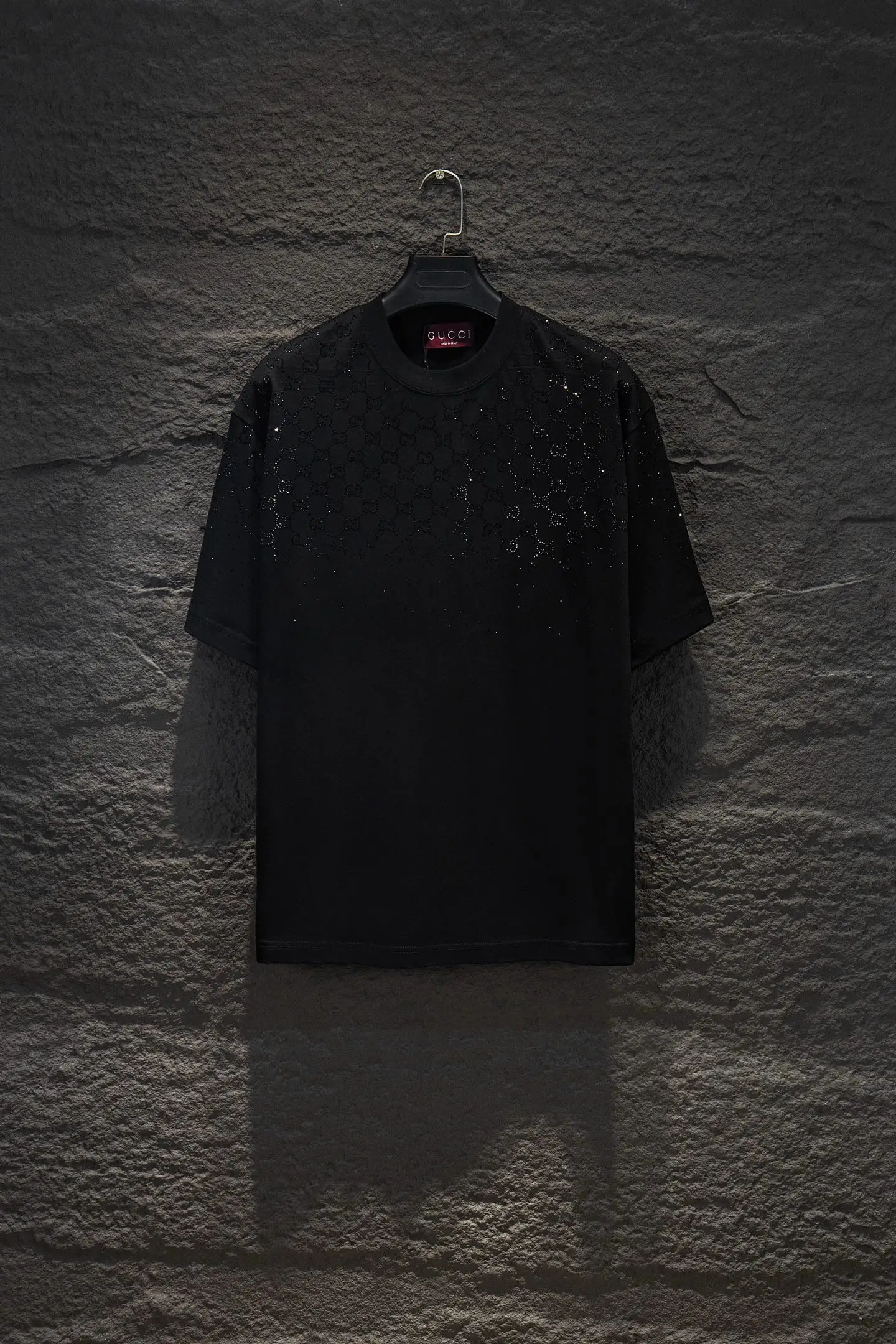 Crystal-Embellished Oversized Cotton T-Shirt D13015060