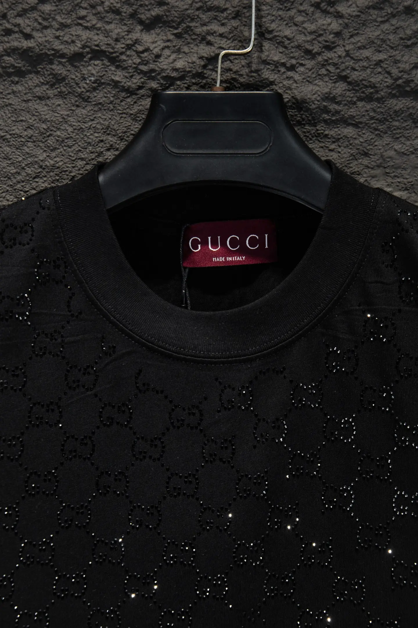 Crystal-Embellished Oversized Cotton T-Shirt D13015060 — view 3