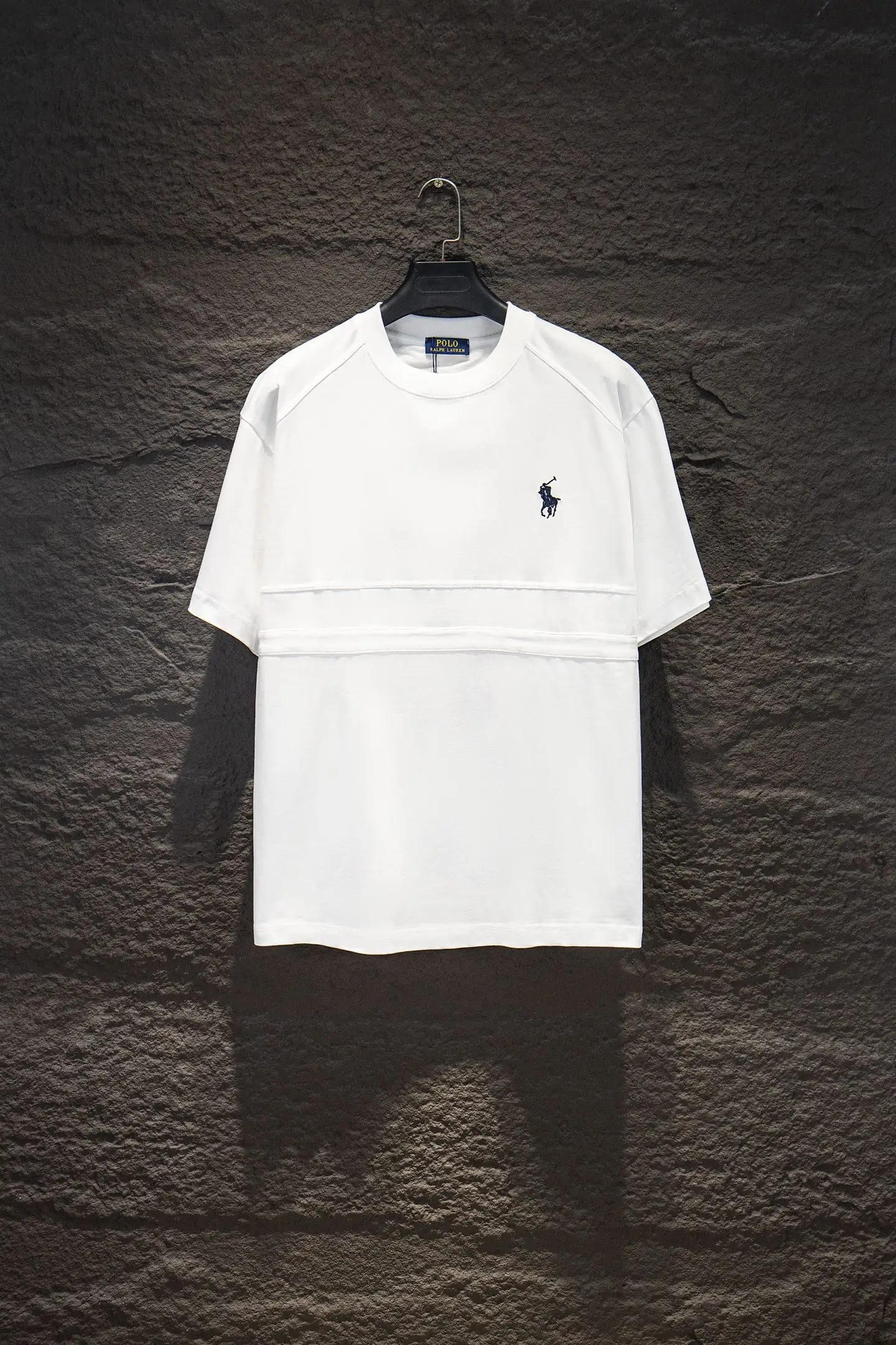 Embroidered Paneled Cotton T-Shirt D12515057