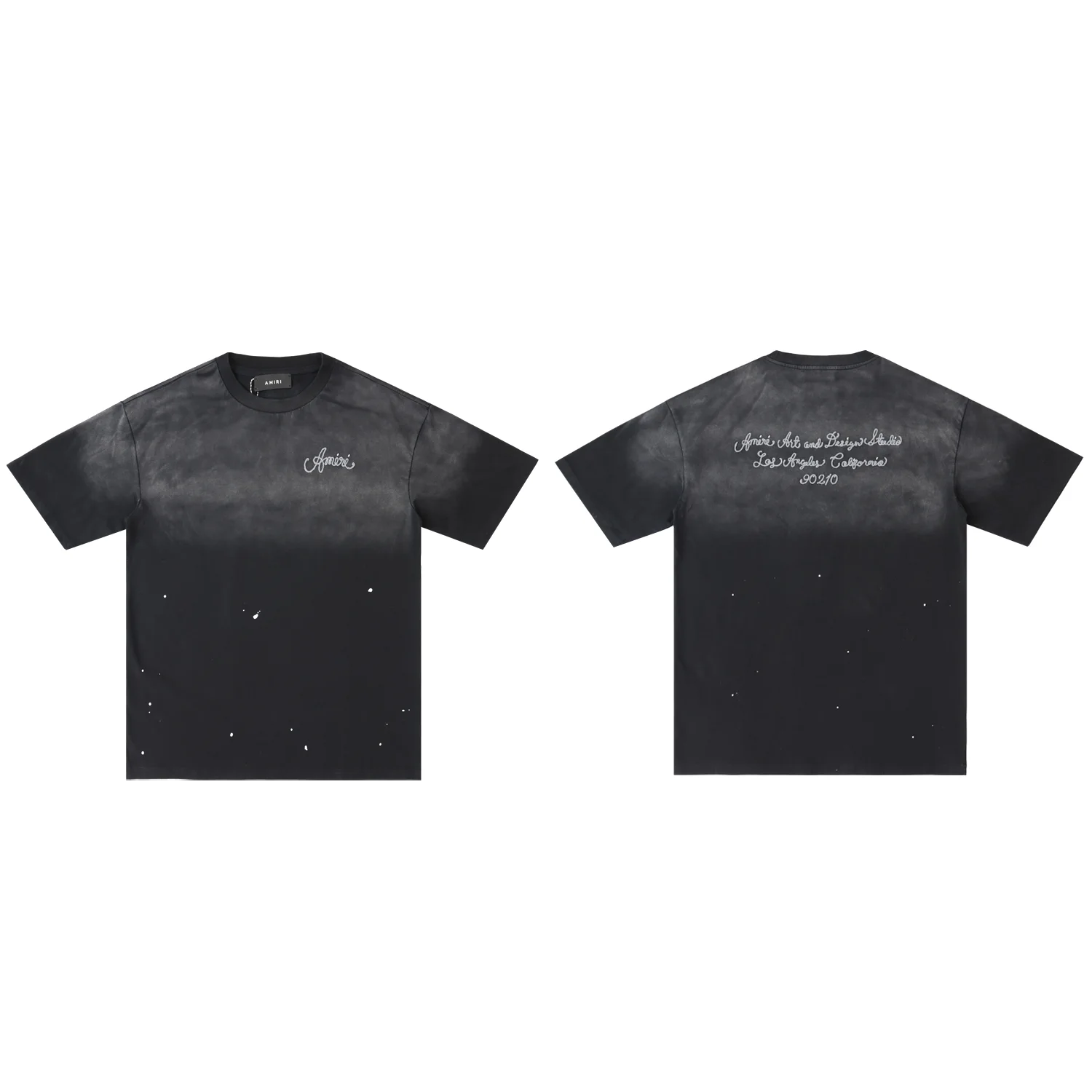 Amiri Design Studio Embroidered Paint-Splatter T-Shirt D9011801 — view 3