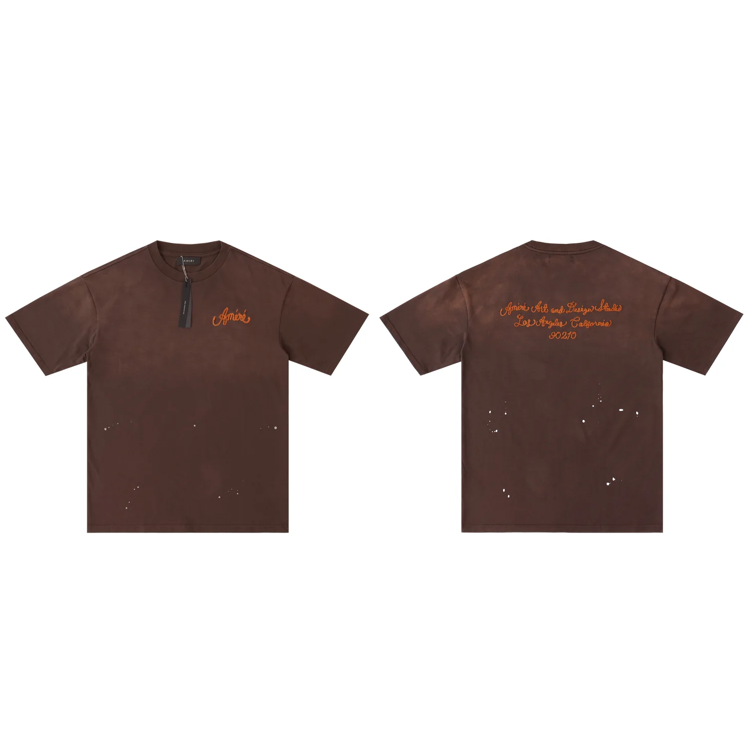 Amiri Design Studio Embroidered Paint-Splatter T-Shirt D9011801 — view 4