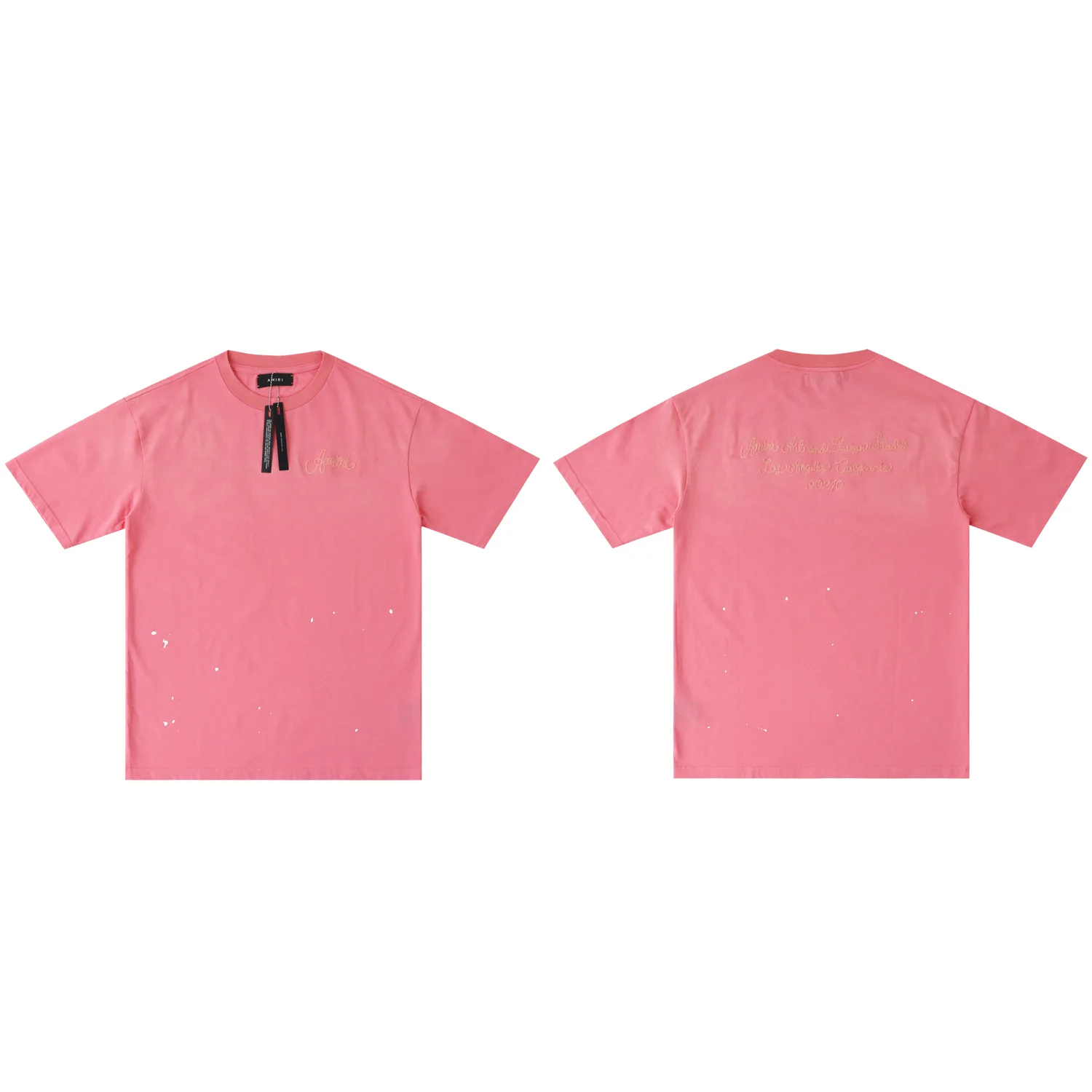 Amiri Design Studio Embroidered Paint-Splatter T-Shirt D9011801 — view 5