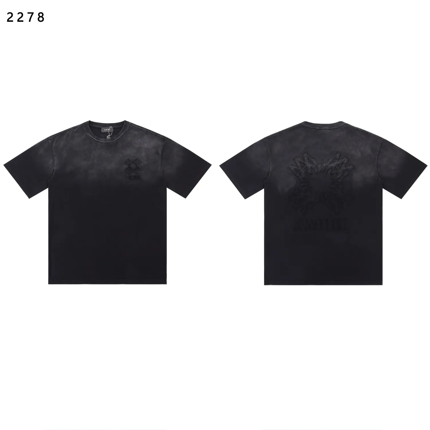 Embroidered Logo Faded Cotton T-Shirt D9511816 — view 3