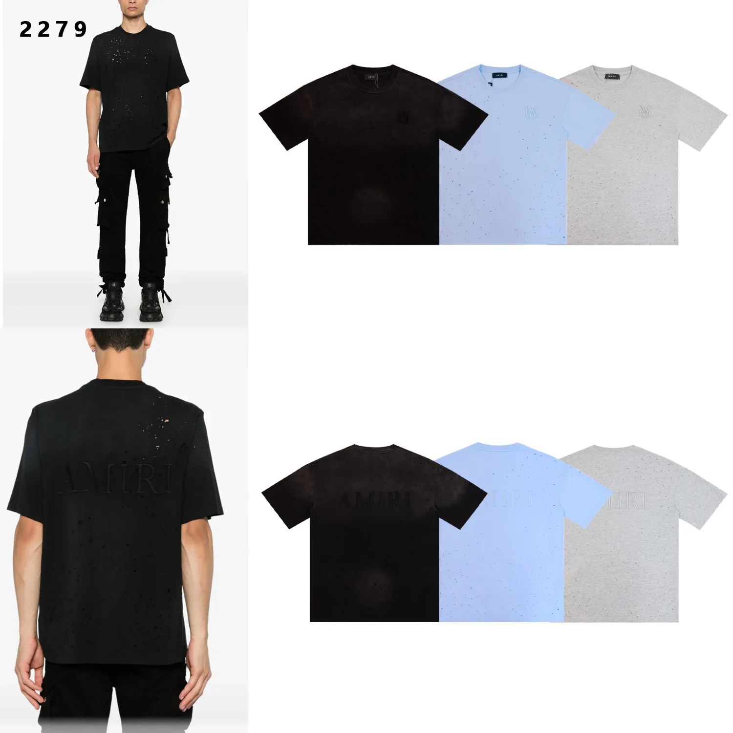Distressed Logo-Embroidered Cotton T-Shirt D9811828