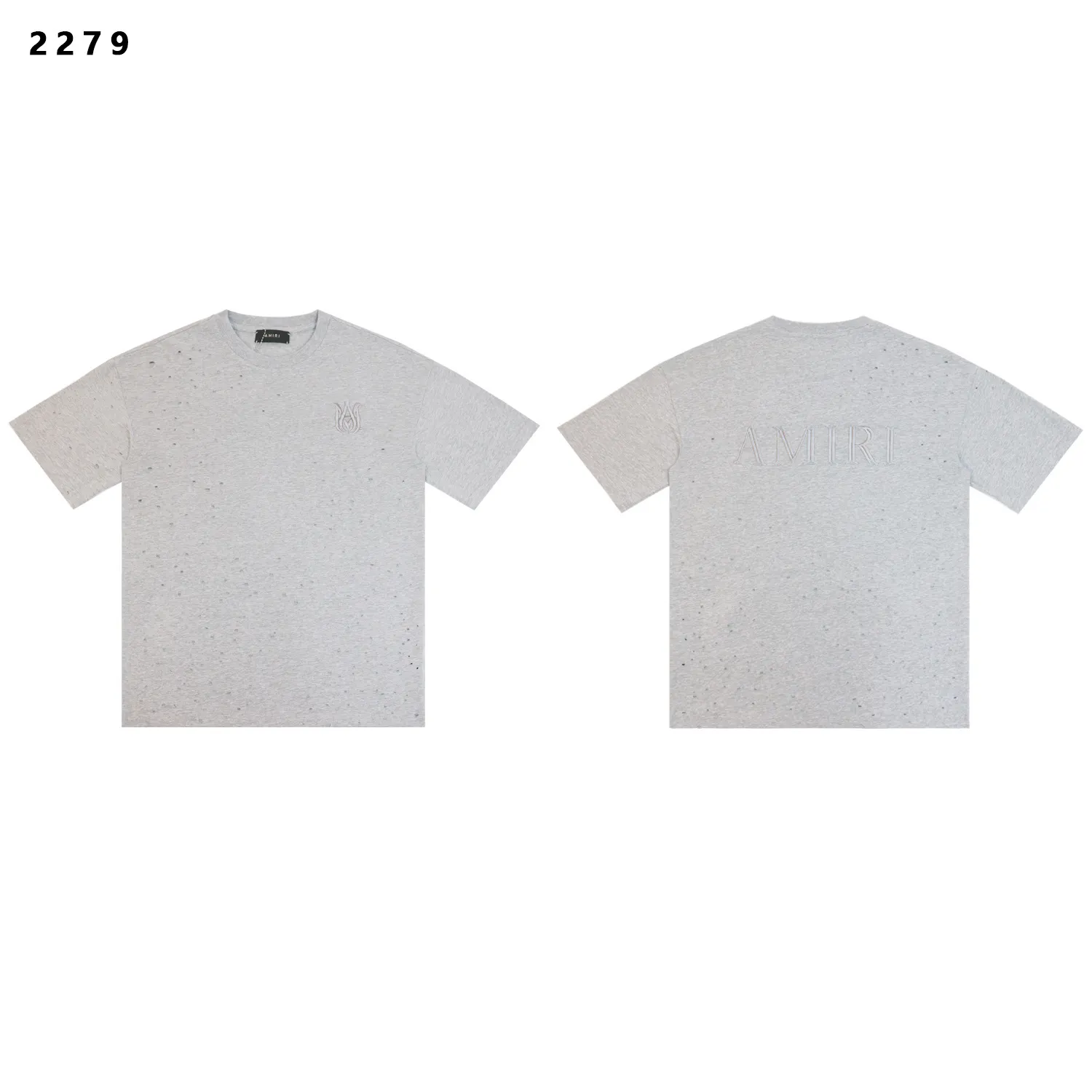 Distressed Logo-Embroidered Cotton T-Shirt D9811828 — view 5