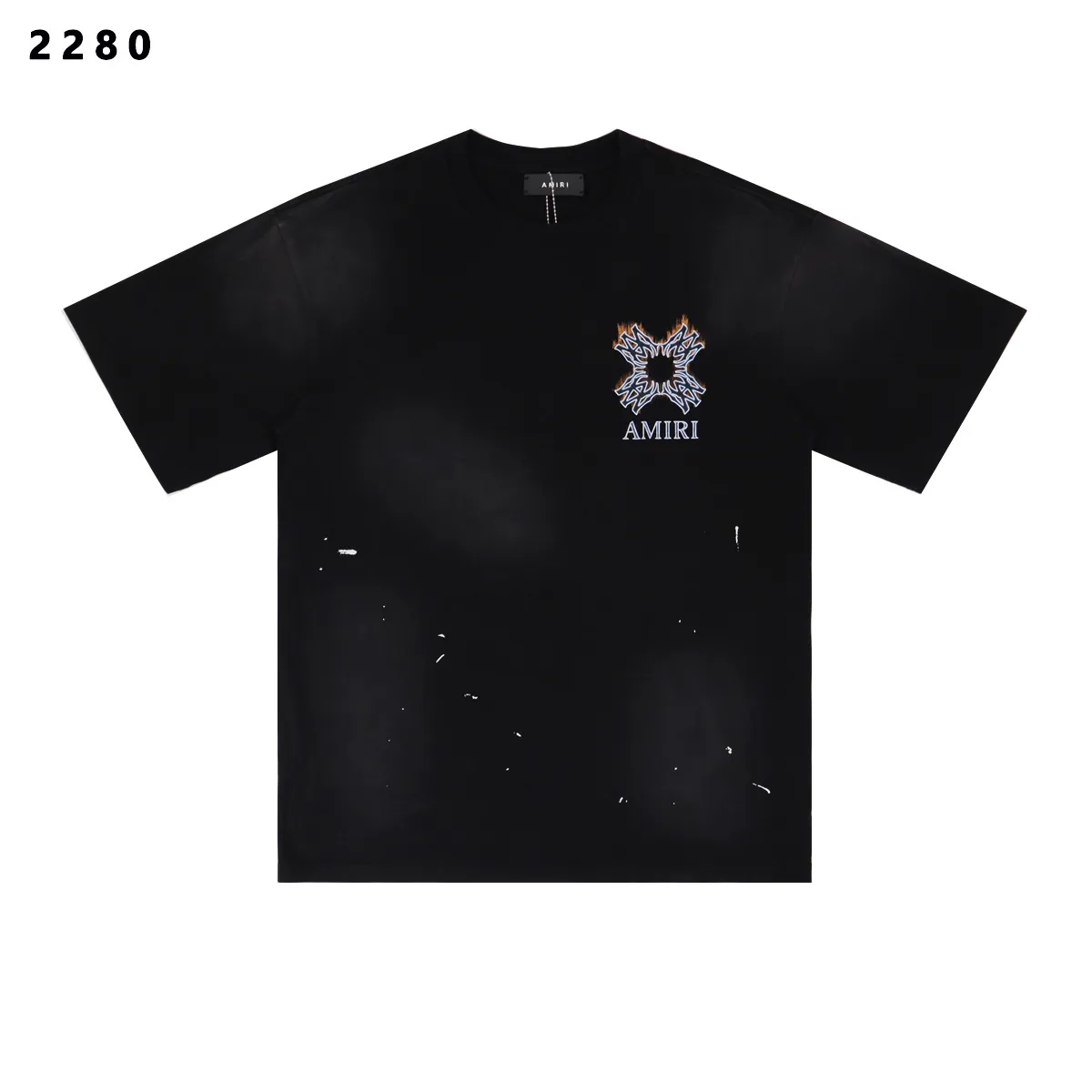 Quad Flames Distressed Oversized T-Shirt D8811799 — view 3