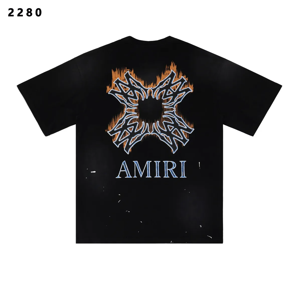 Quad Flames Distressed Oversized T-Shirt D8811799 — view 4