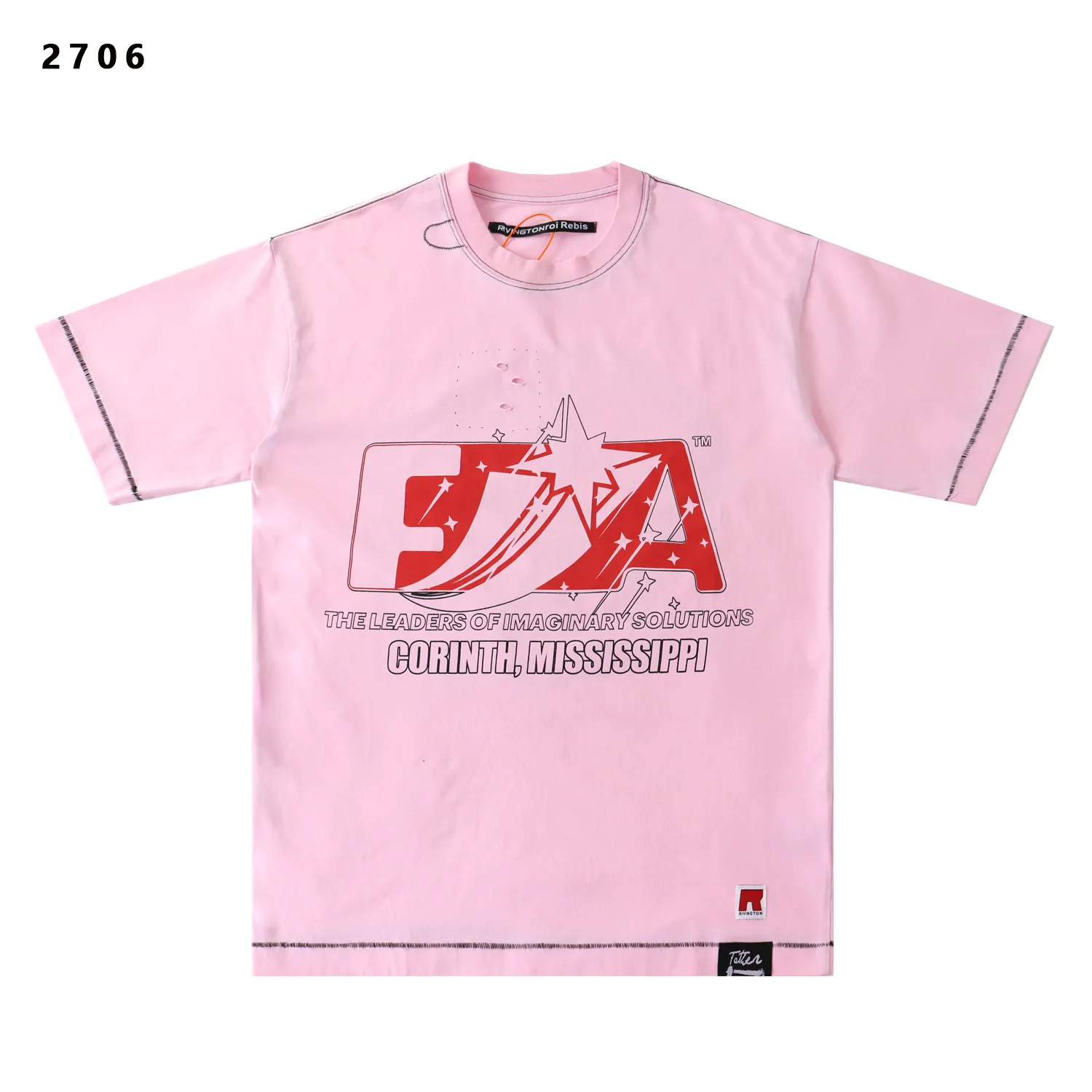 Graphic Print Washed Cotton T-Shirt D9511774 — view 2