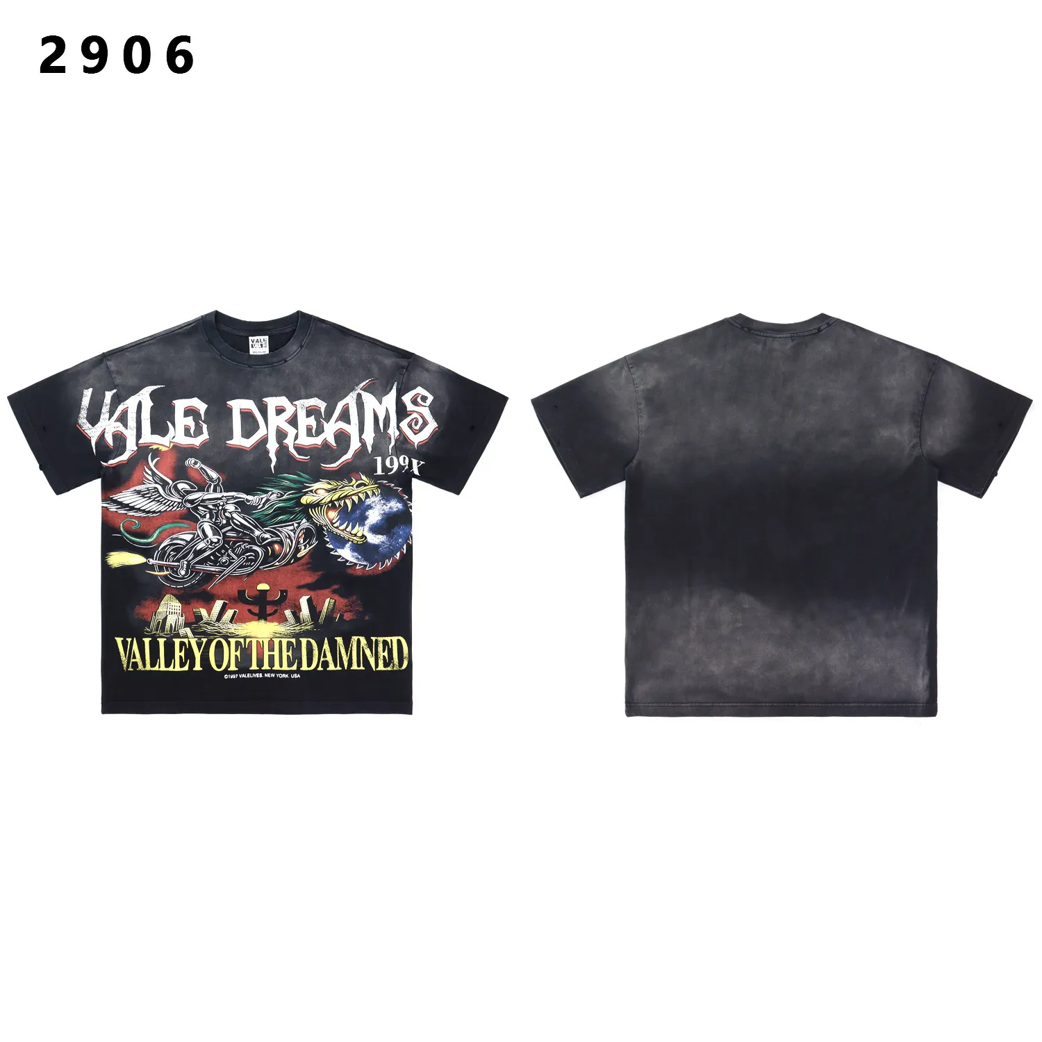 Vale Dreams Graphic Print Washed Cotton T-Shirt D8811814