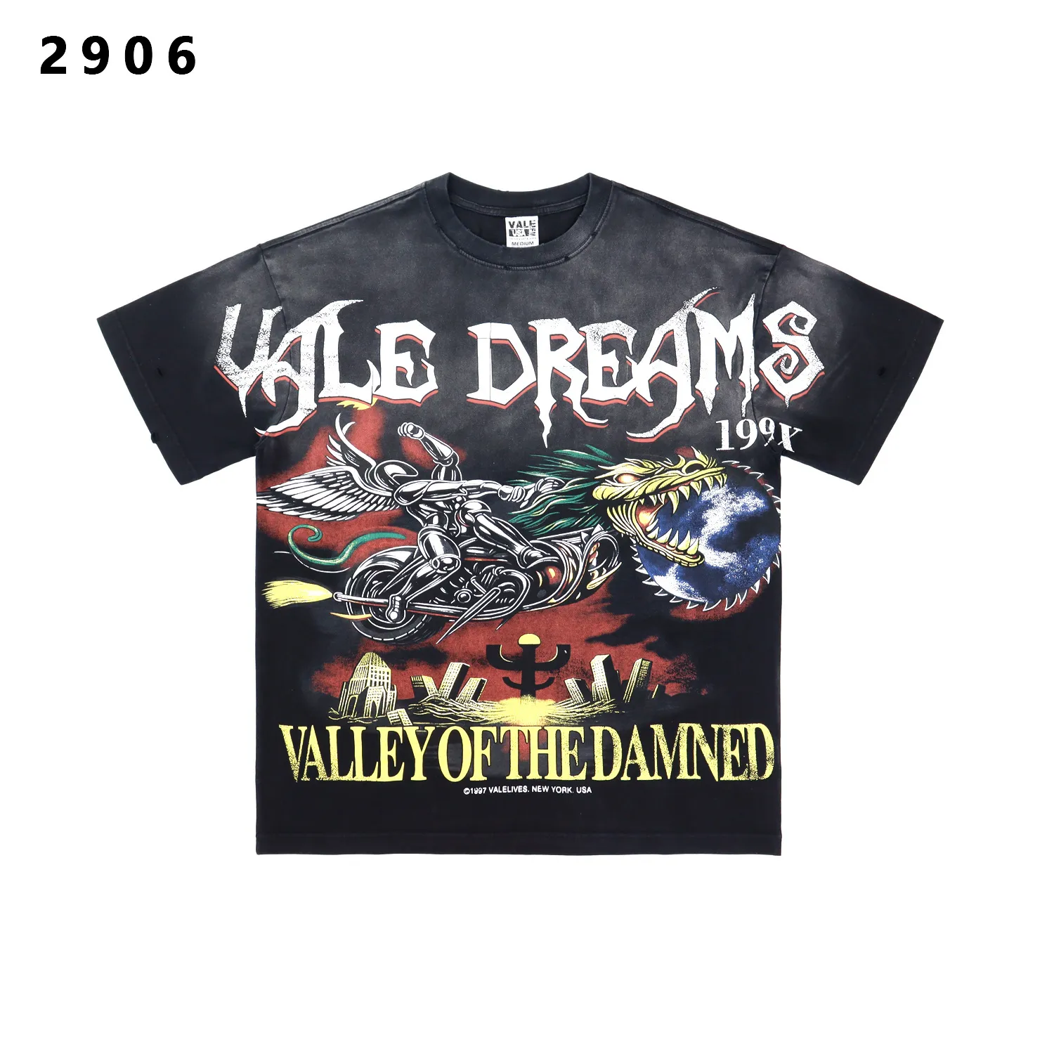 Vale Dreams Graphic Print Washed Cotton T-Shirt D8811814 — view 2