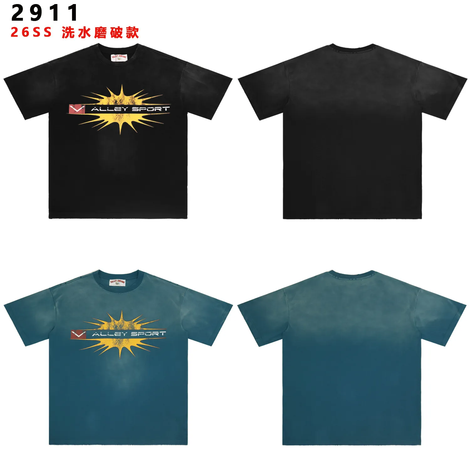 Valley Vale Sport Graphic Print Washed T-Shirt D8511749 — view 2