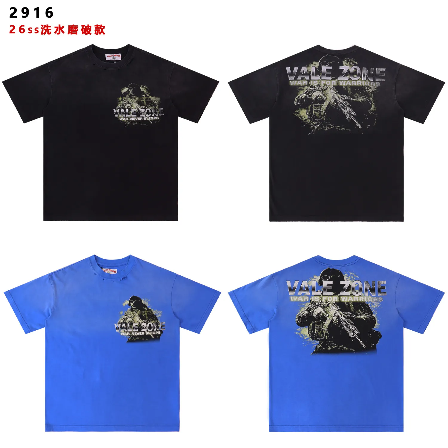 Vale Zone Distressed Graphic T-Shirt D8511732