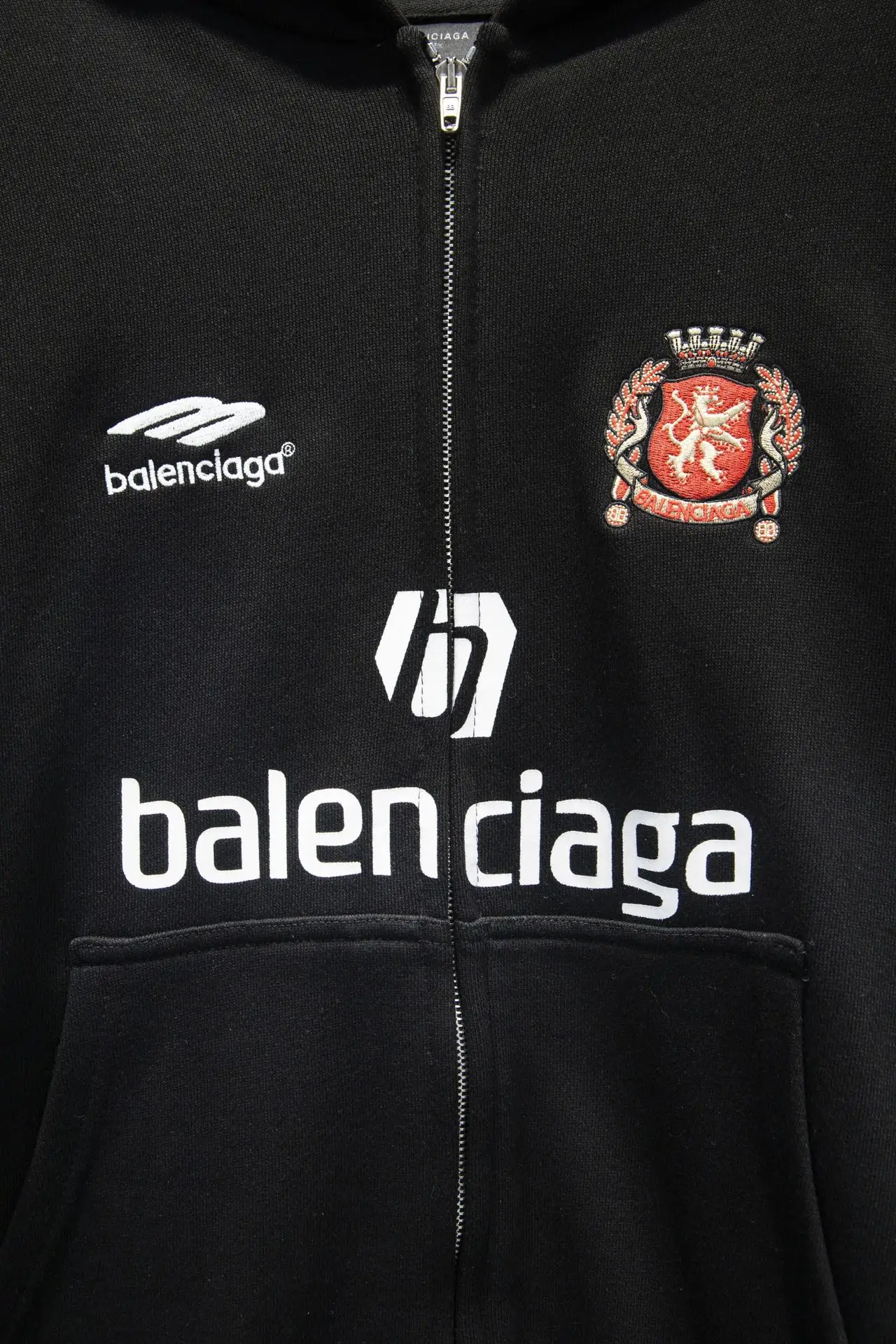 Oversized Logo-Print Zip-Up Hoodie D21923006 — view 5
