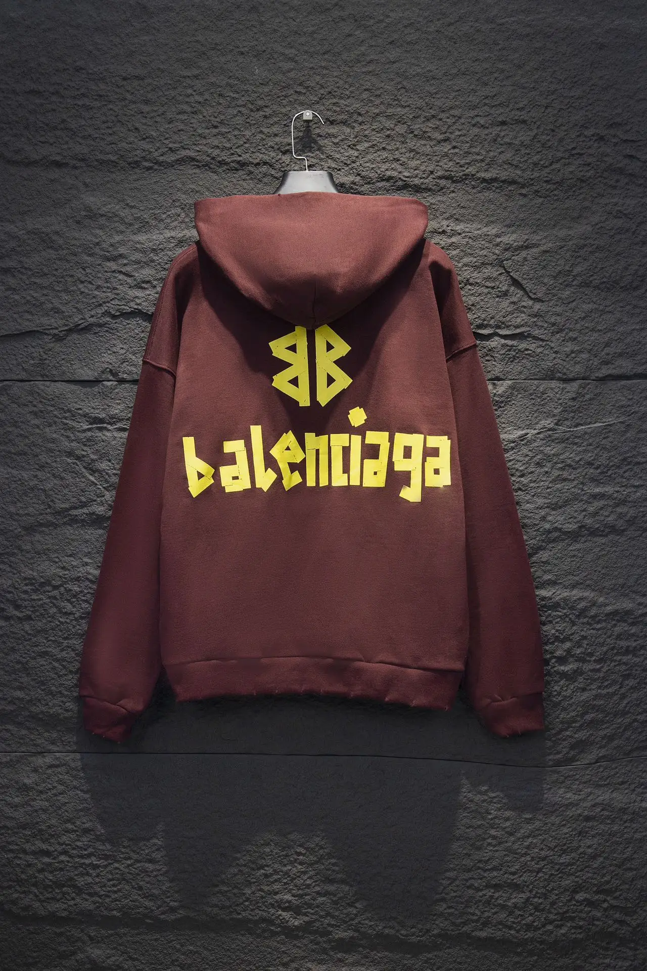 Tape Logo Distressed Oversized Hoodie D19523003 — view 2