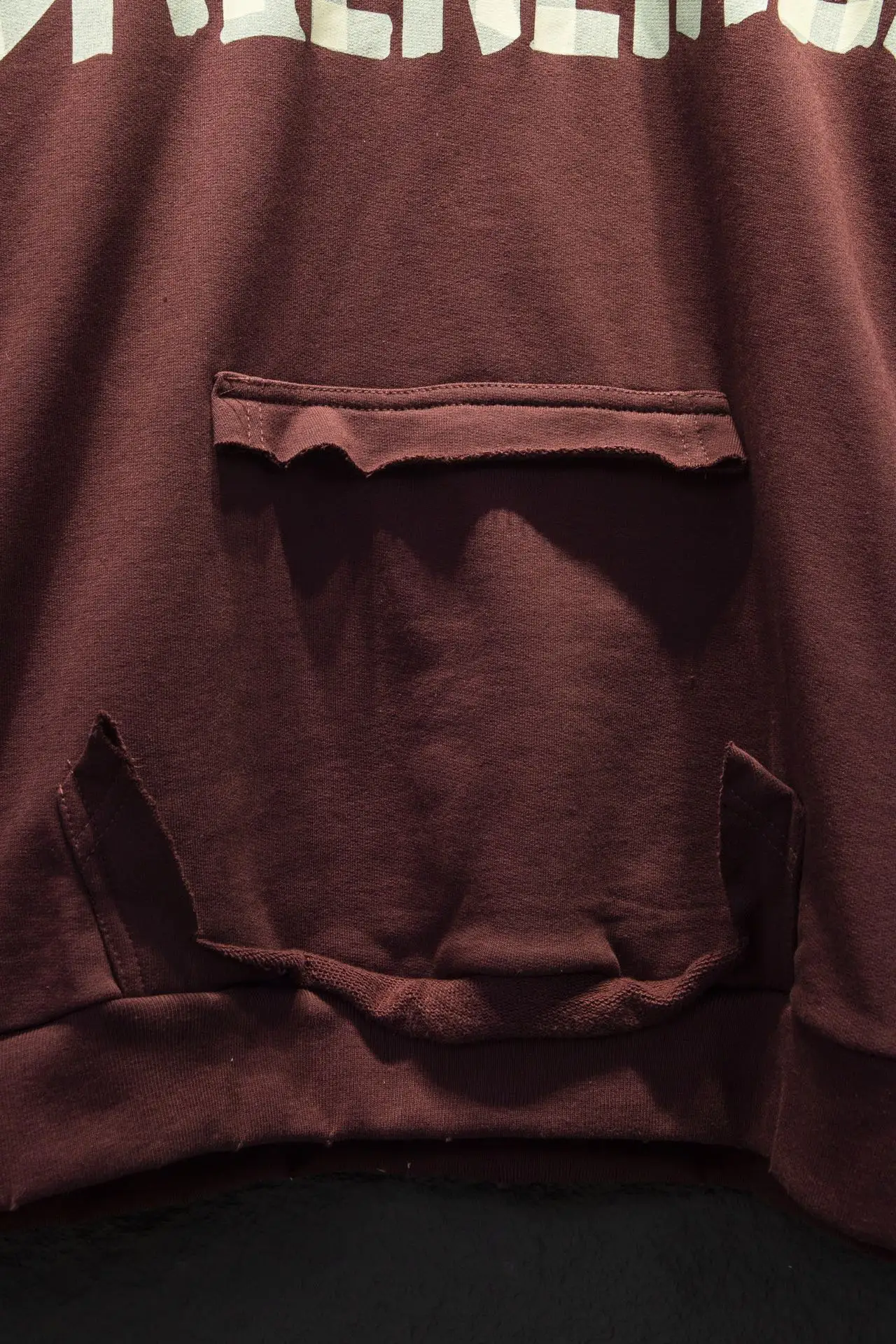 Tape Logo Distressed Oversized Hoodie D19523003 — view 6