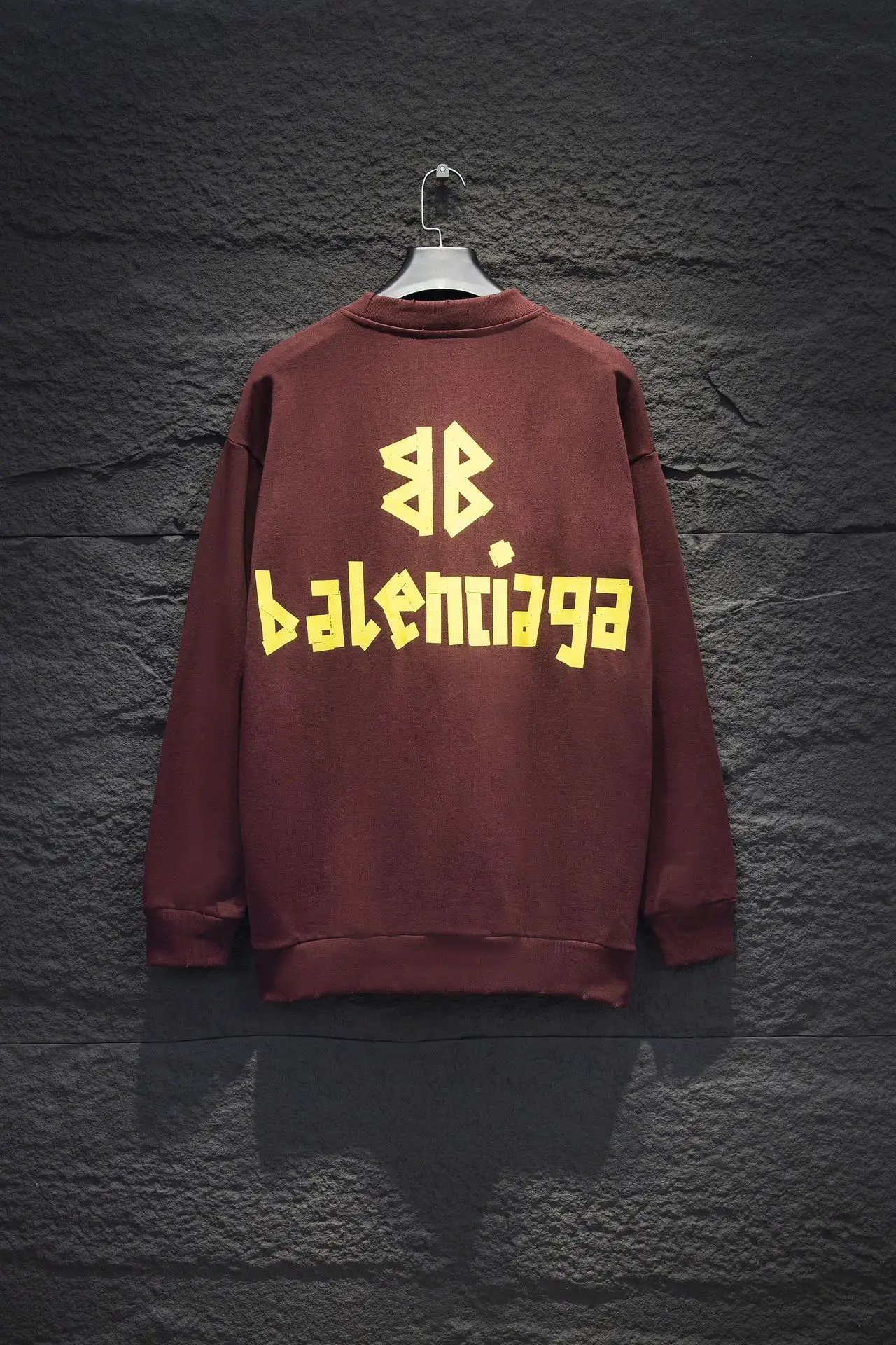 Tape Logo Distressed Crew-Neck Sweatshirt D16522998 — view 2