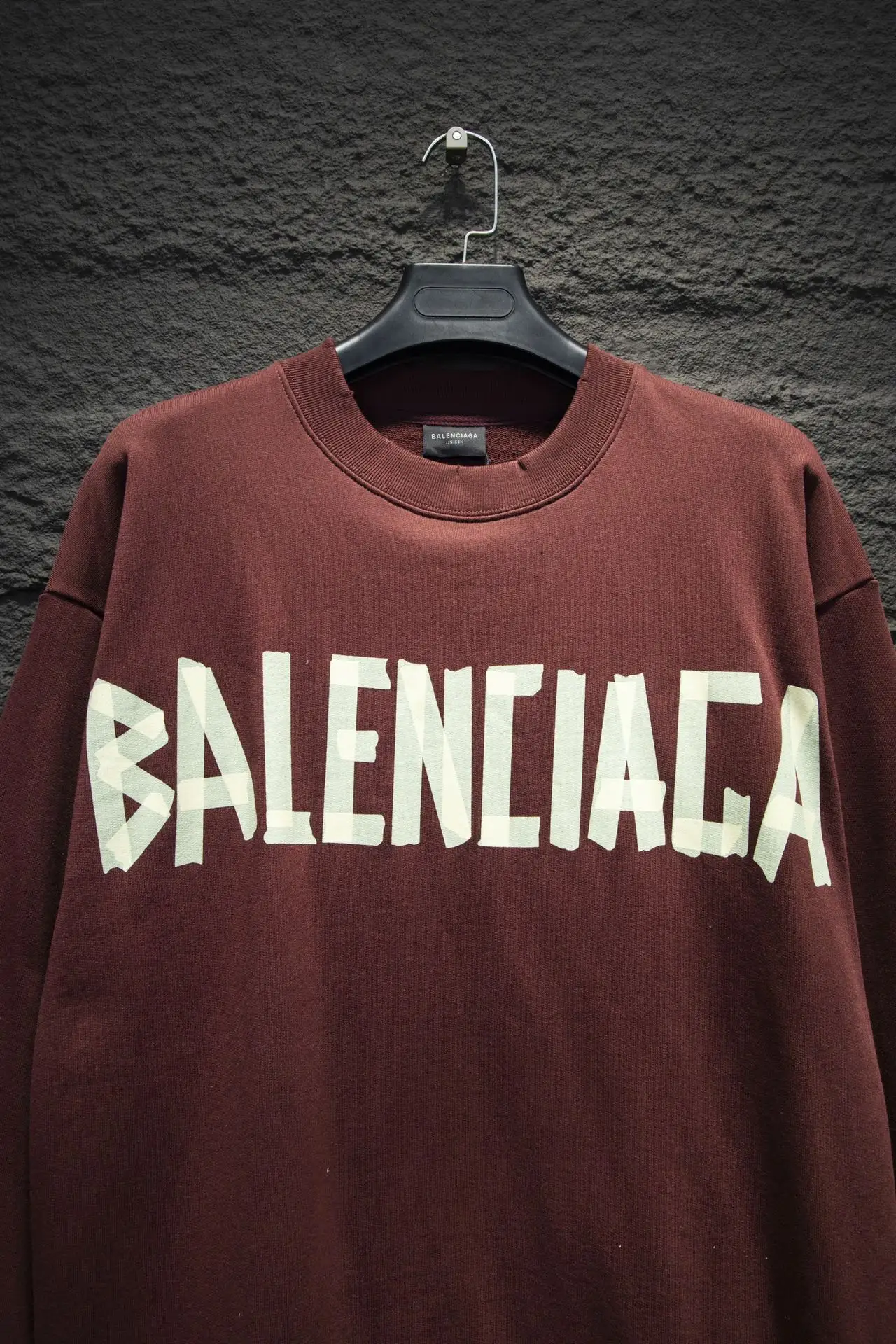 Tape Logo Distressed Crew-Neck Sweatshirt D16522998 — view 4