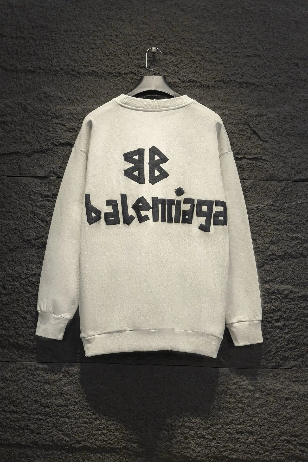 Logo-Print Distressed Cotton-Jersey Sweatshirt D15523011 — view 2