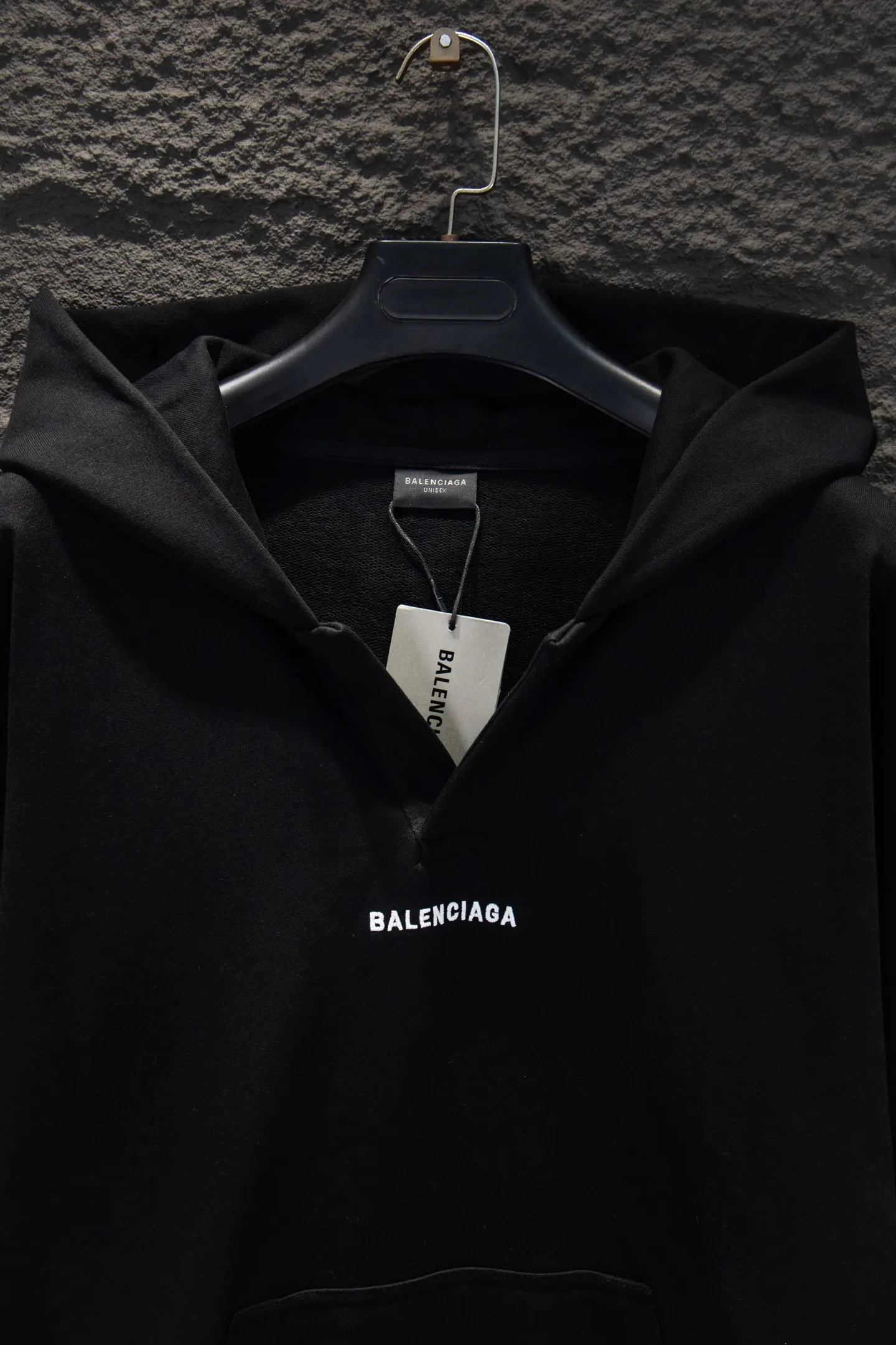 Logo Embroidered Oversized V-Neck Hoodie D18922989 — view 3