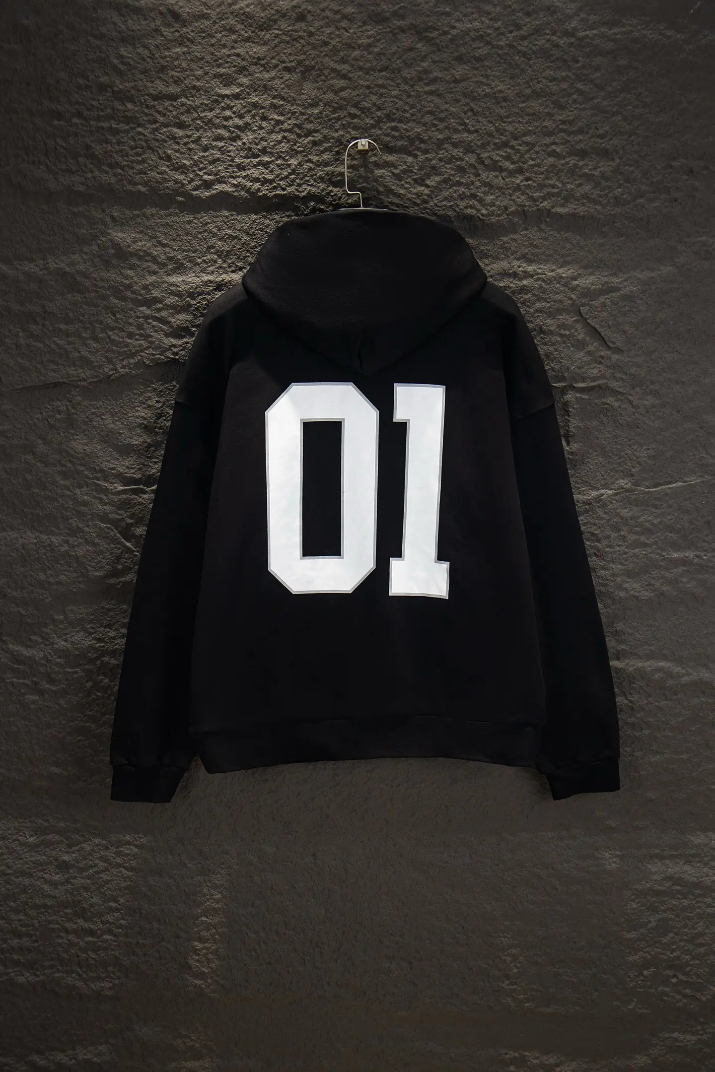 Oversized Jersey-Style Embroidered Hoodie D19522987 — view 2