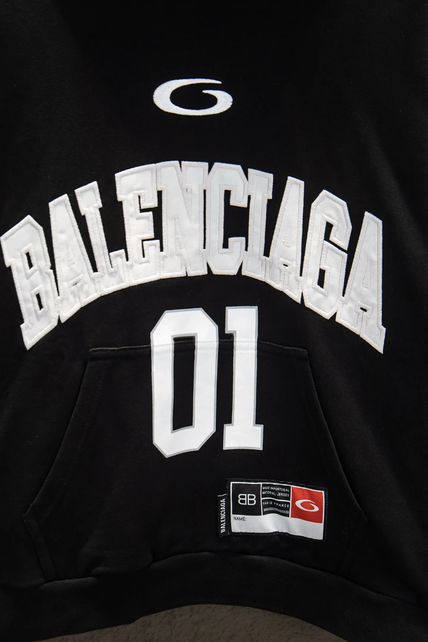 Oversized Jersey-Style Embroidered Hoodie D19522987 — view 4
