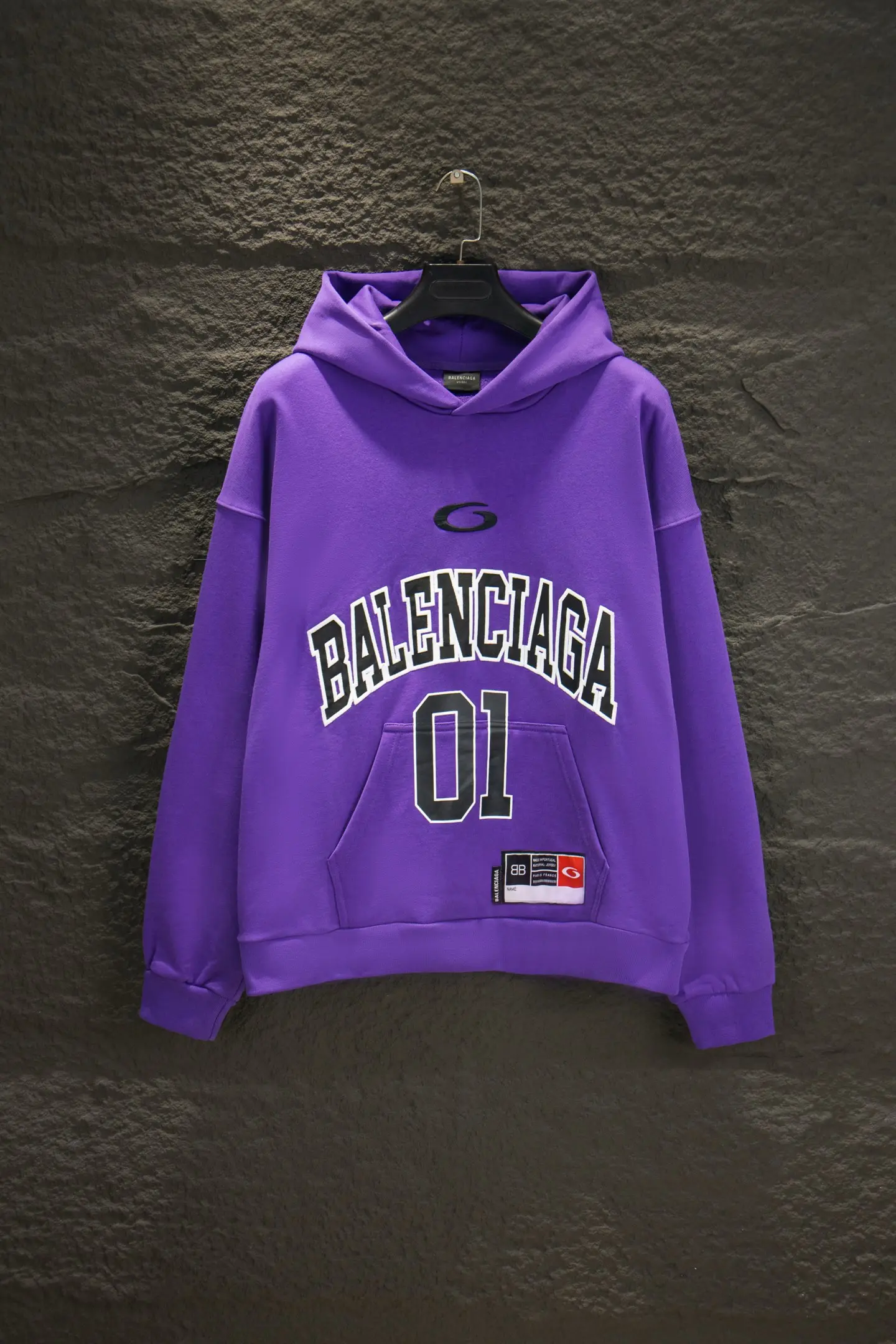 Oversized Jersey-Style Logo Hoodie D19522986