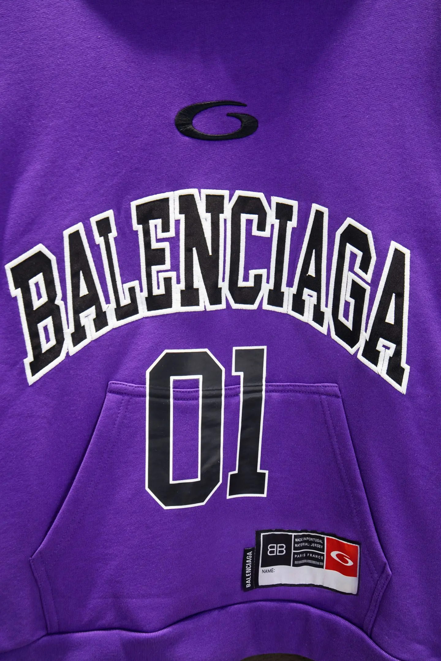 Oversized Jersey-Style Logo Hoodie D19522986 — view 5