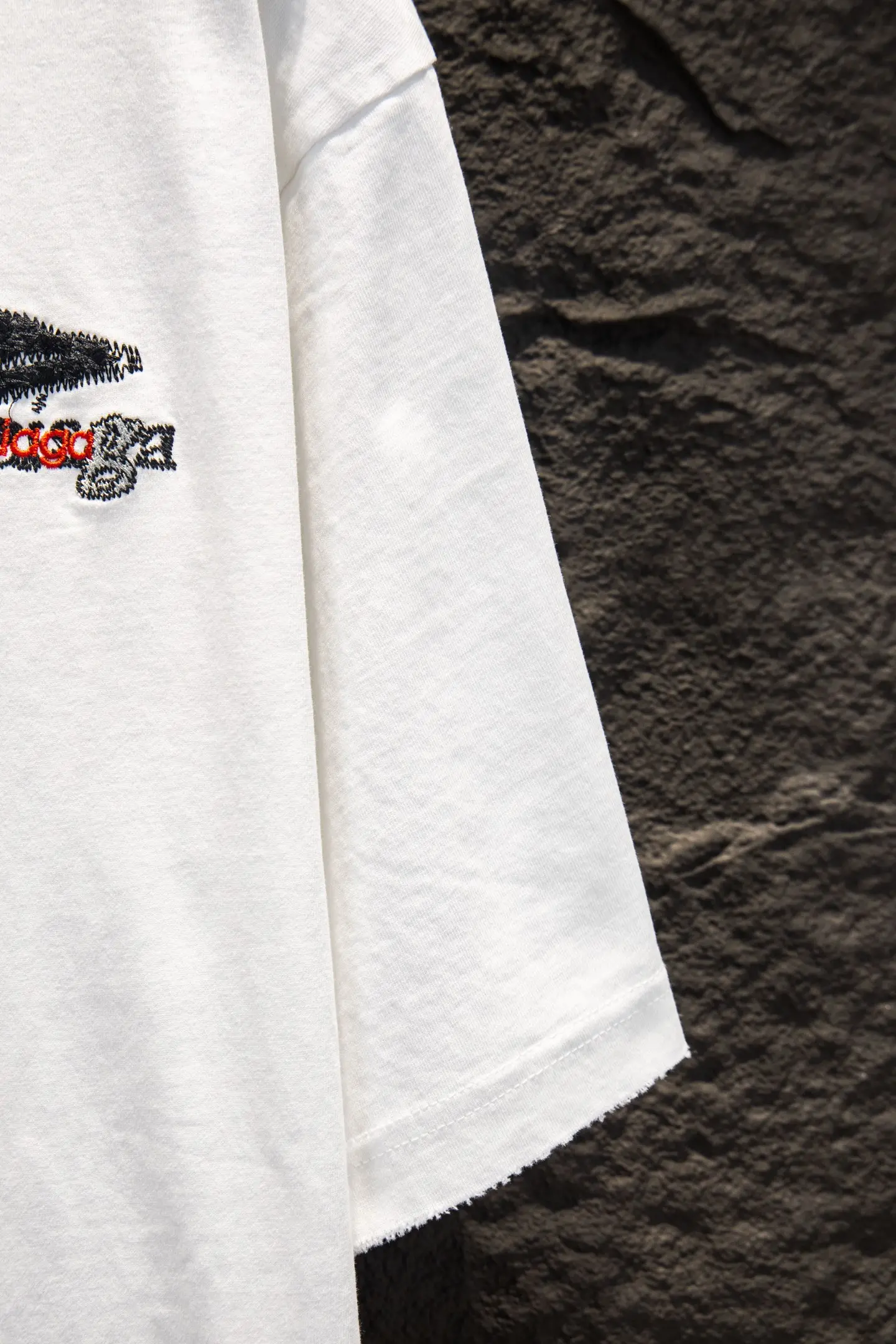Distressed Embroidered Oversized T-Shirt D13014992 — view 6