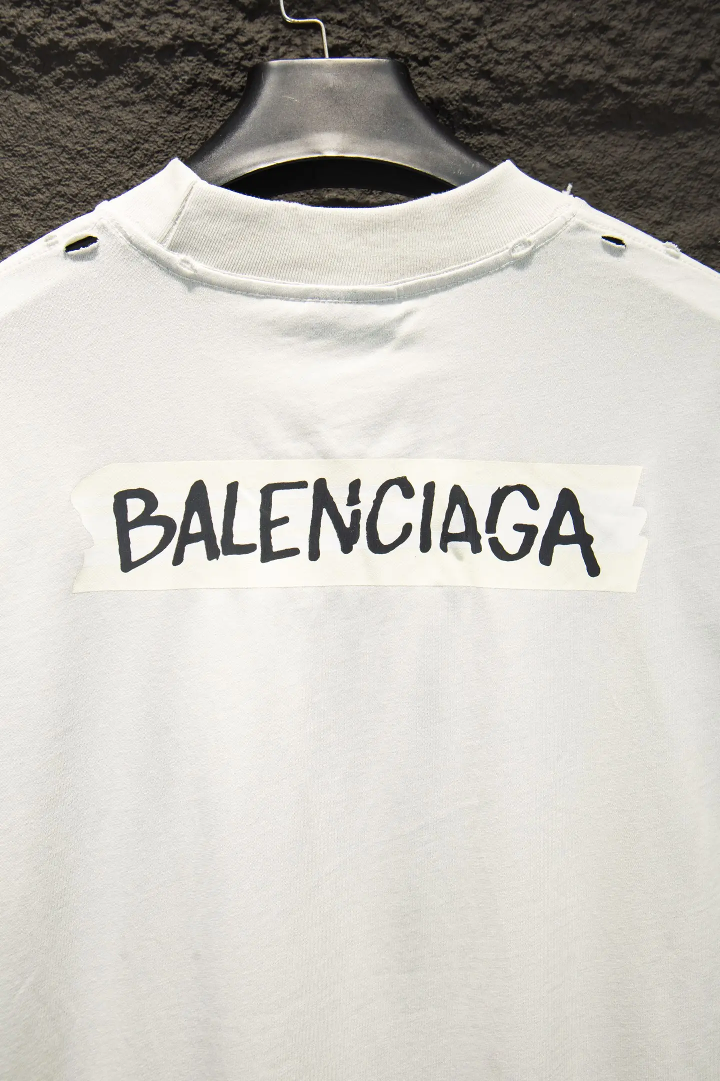 Oversized Distressed Logo-Print Cotton T-Shirt D13014980 — view 5
